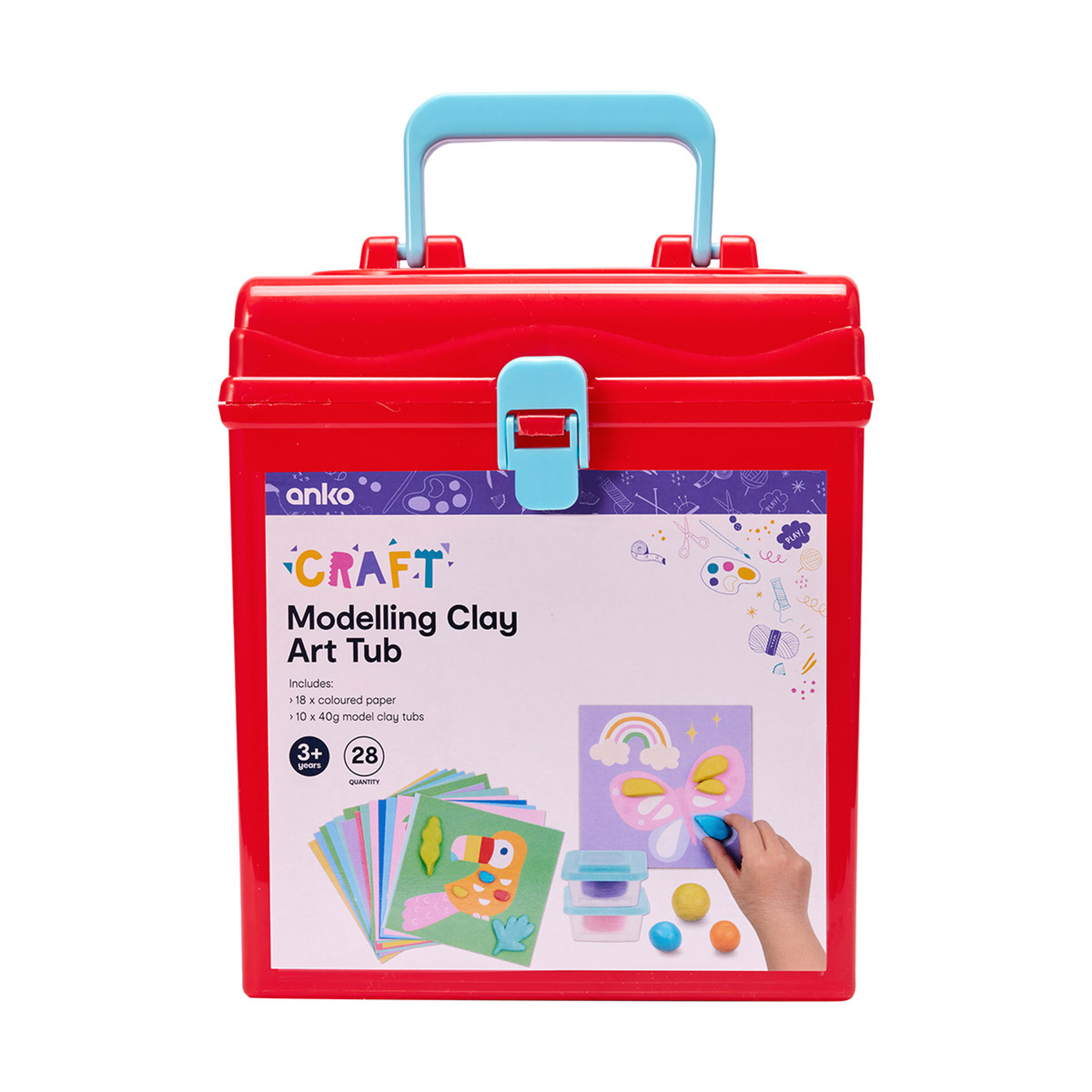 28 Piece Modelling Clay Art Tub Kmart
