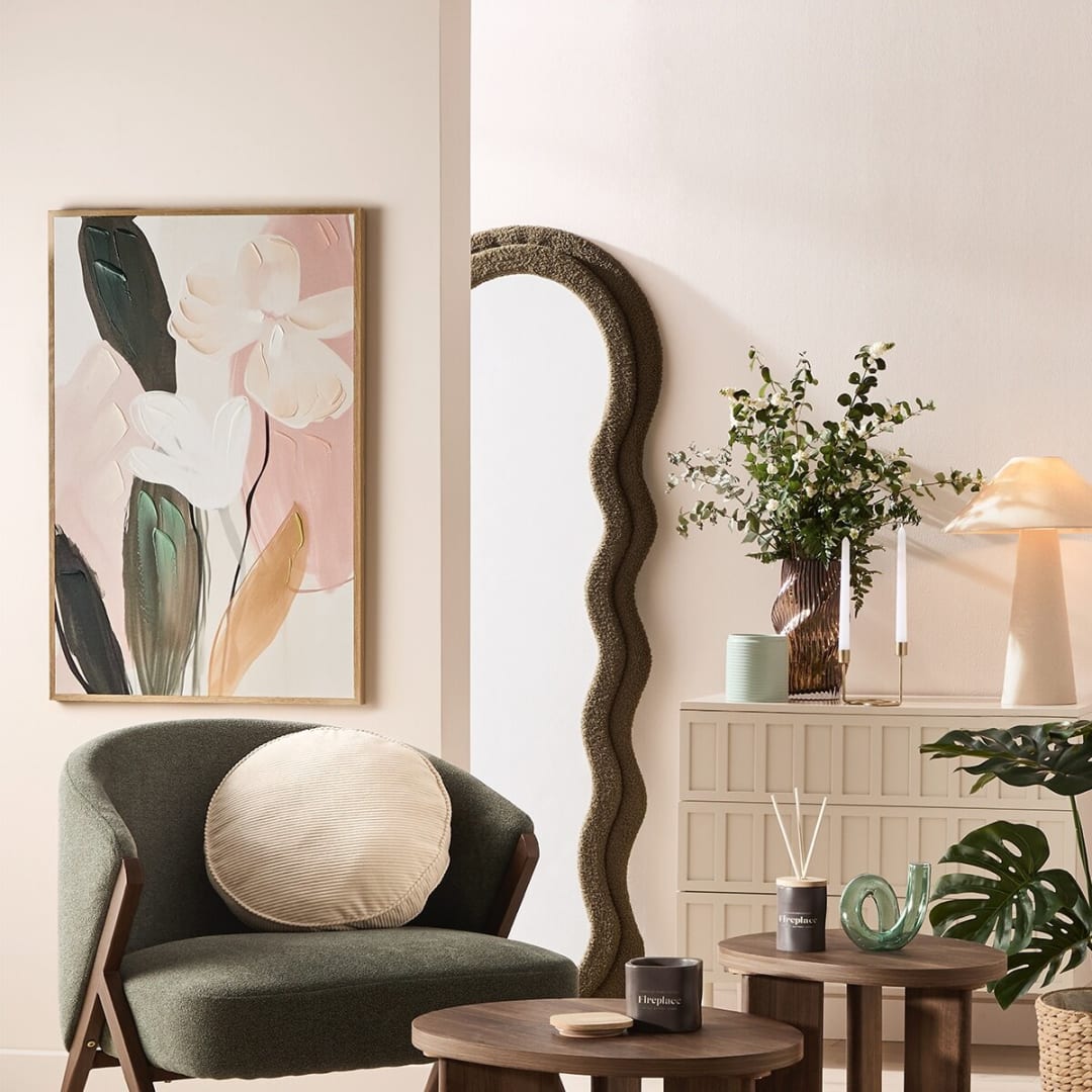 Painterly Botanical Framed Canvas - Kmart