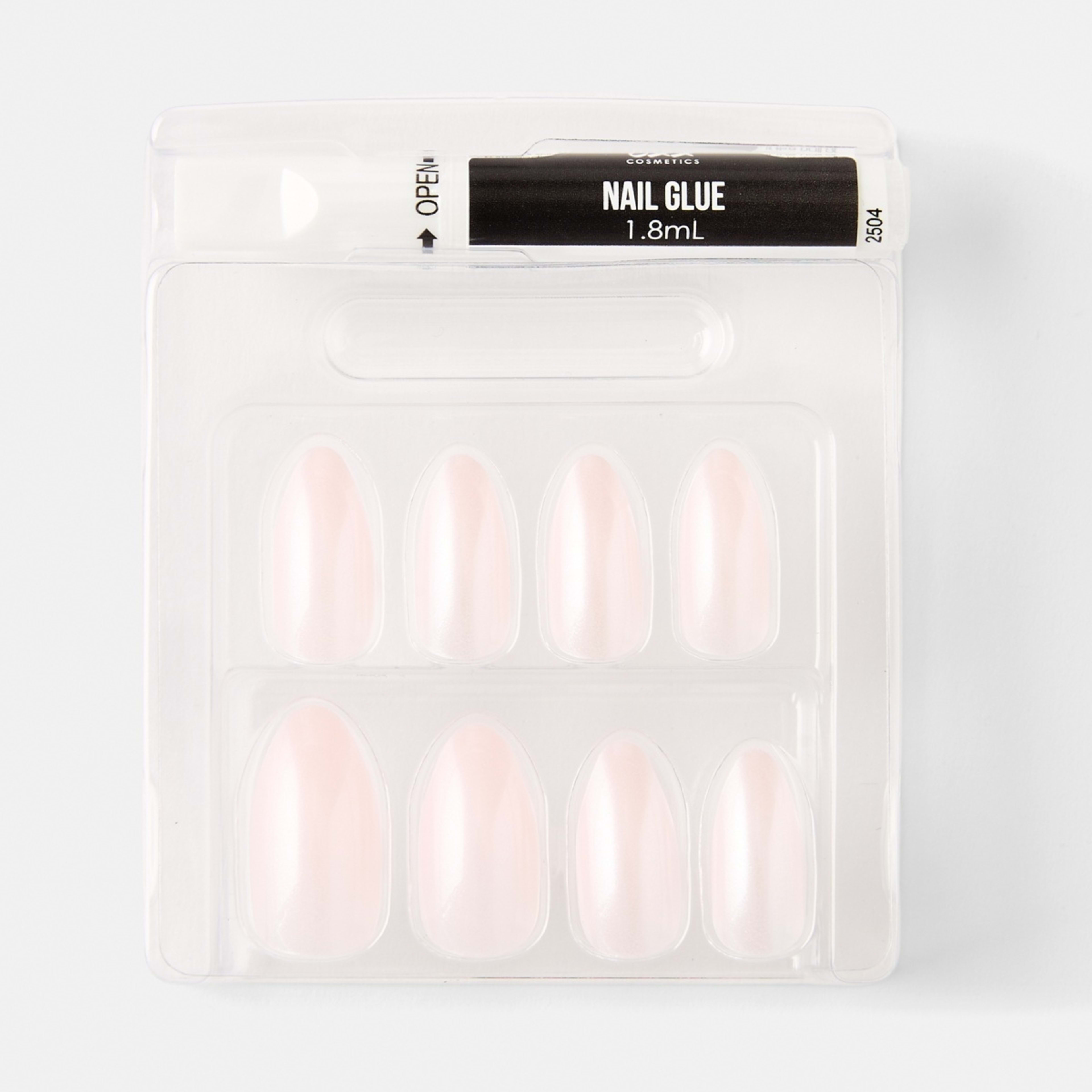 3 OXX Cosmetics 24 Pack Artificial Nails with Adhesive - Stiletto Shape, Light Pink Glaze, 3 of 5