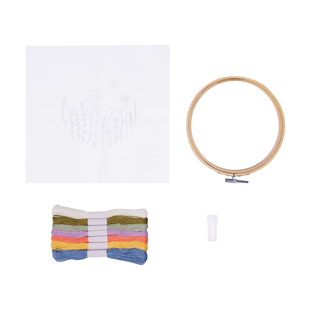 Embroidery Kit Stem Floral Kmart