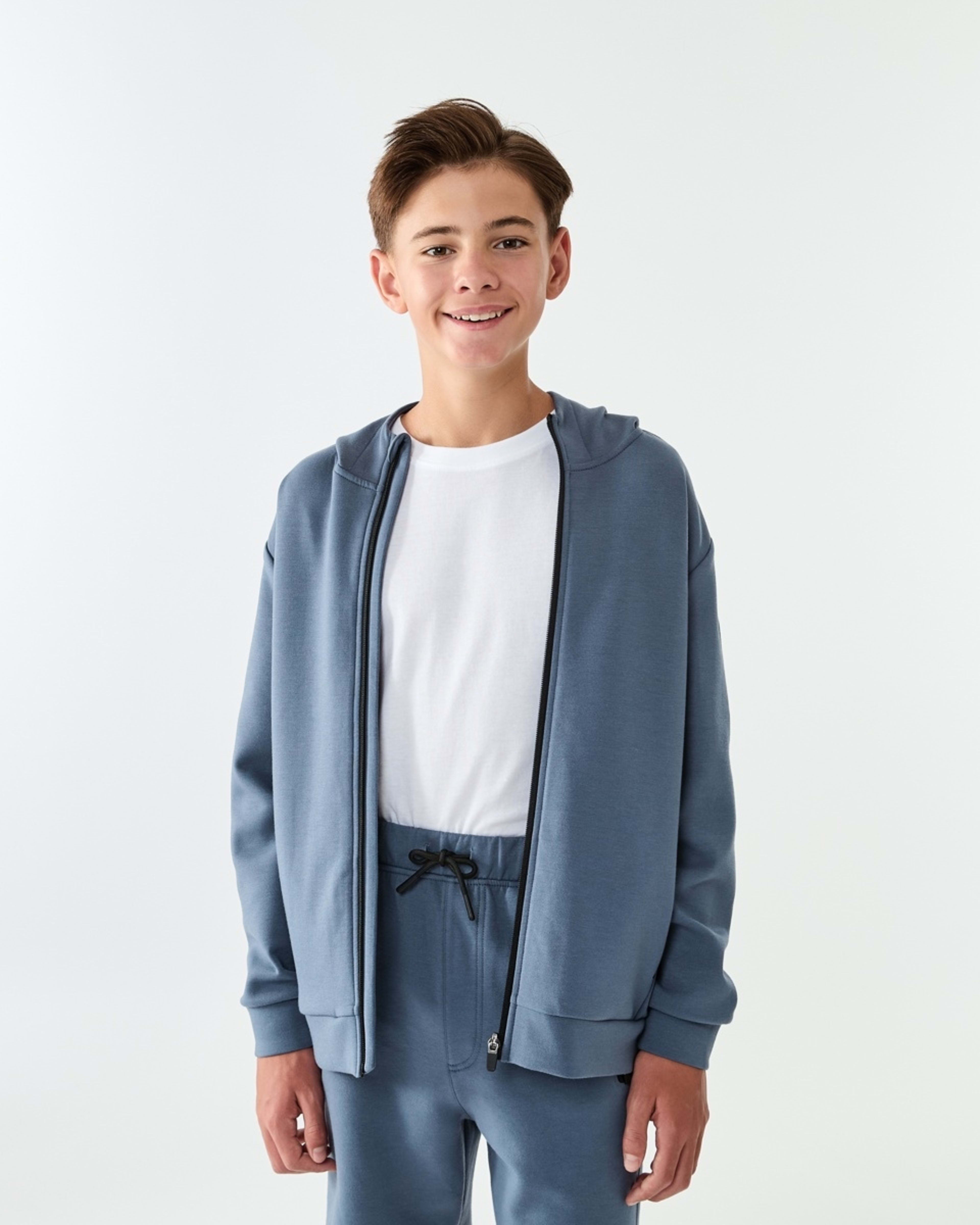 1 Active Kids Zip Through Hoodie Vintg Blue