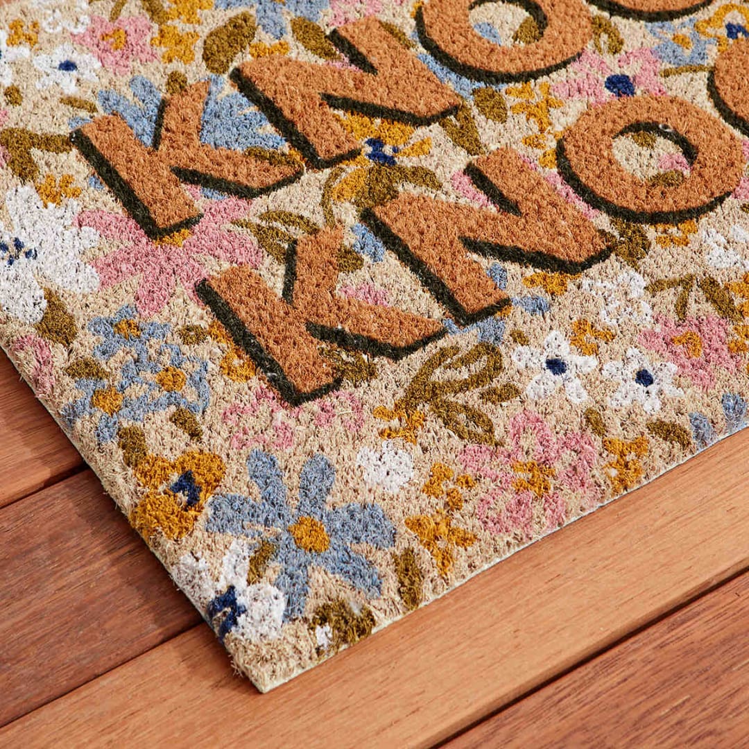 Knock Knock Floral Doormat Kmart