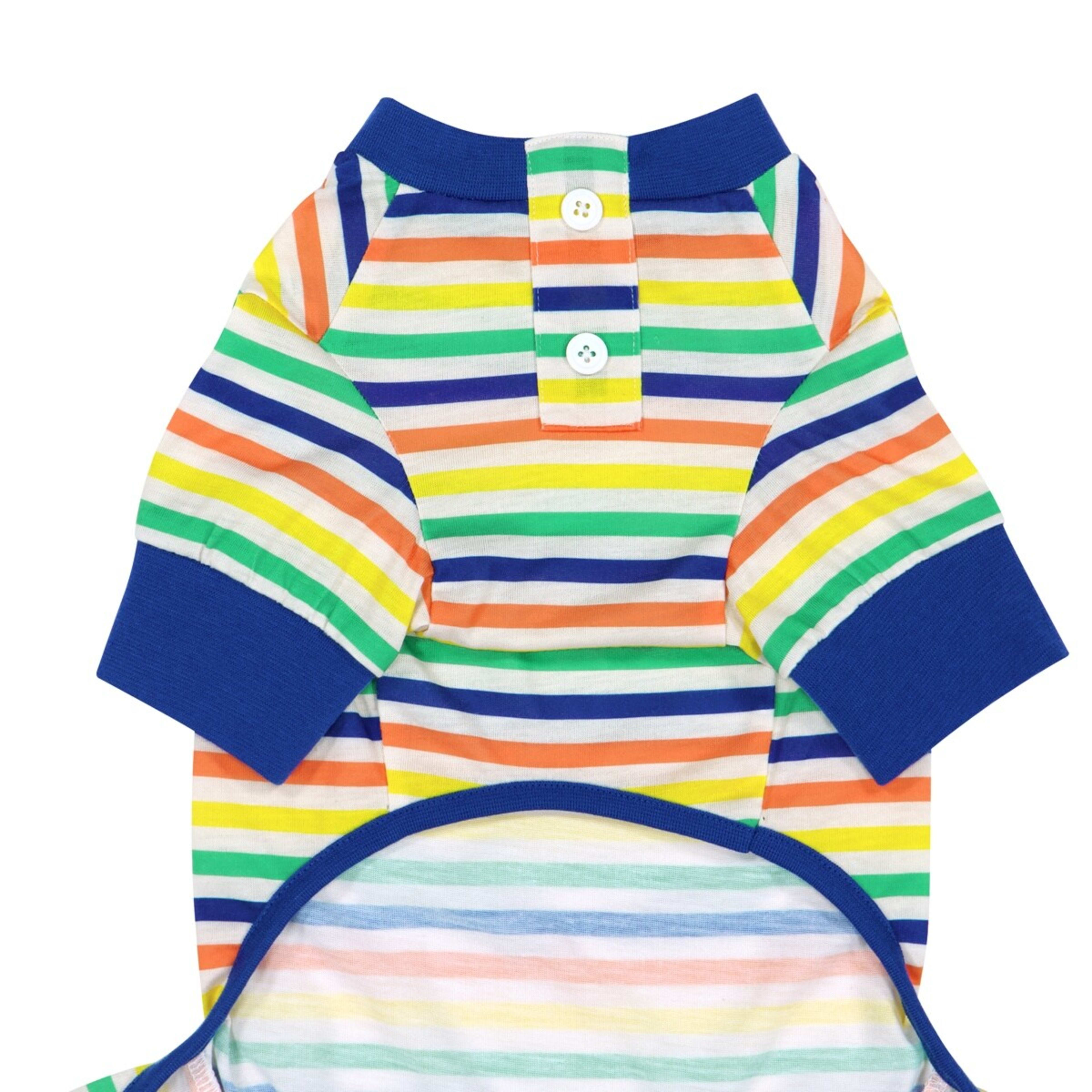7 Pet Stripe Pyjamas - Medium, Blue, 7 of 9