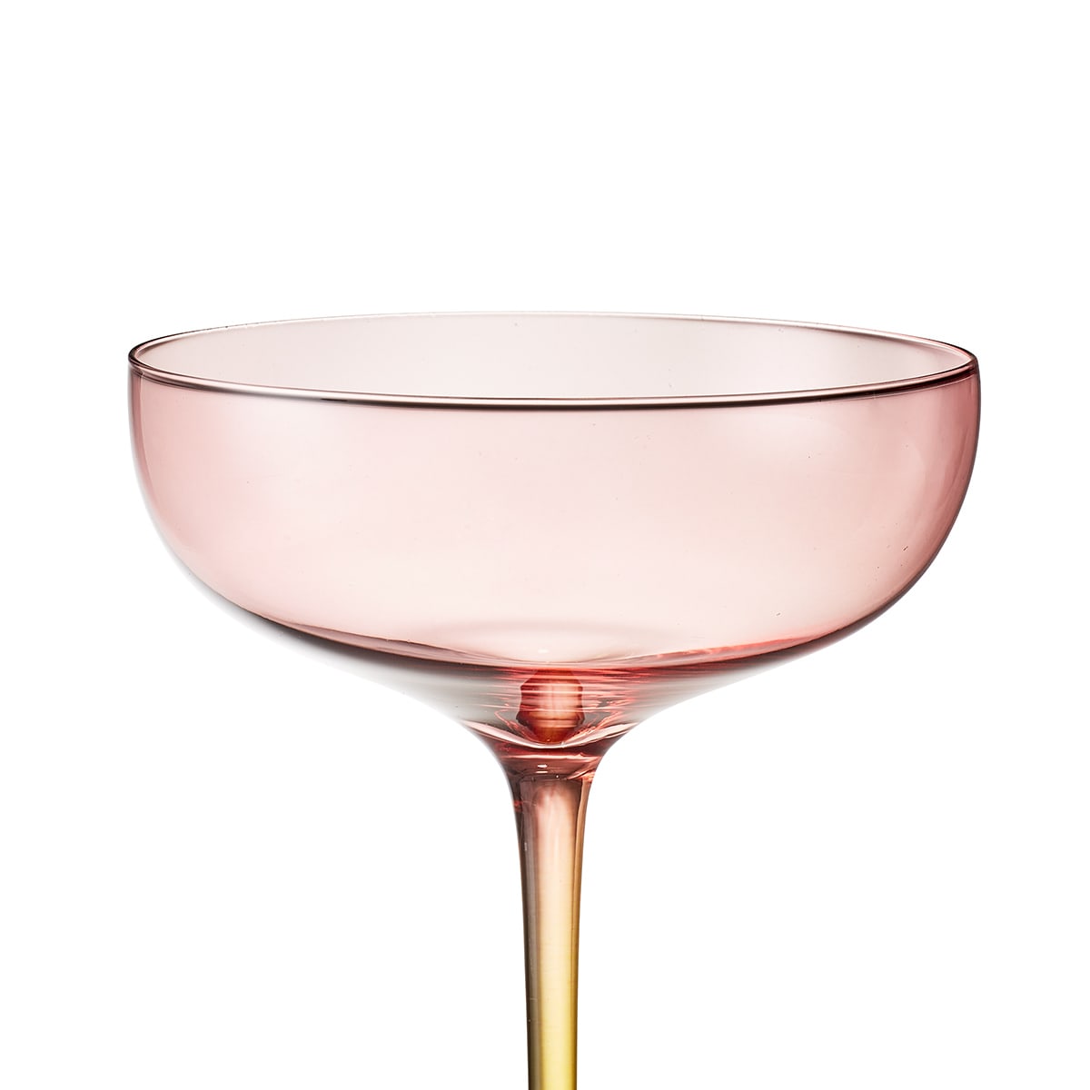 4 Two Tone Pink and Yellow Coupe Glasses Kmart