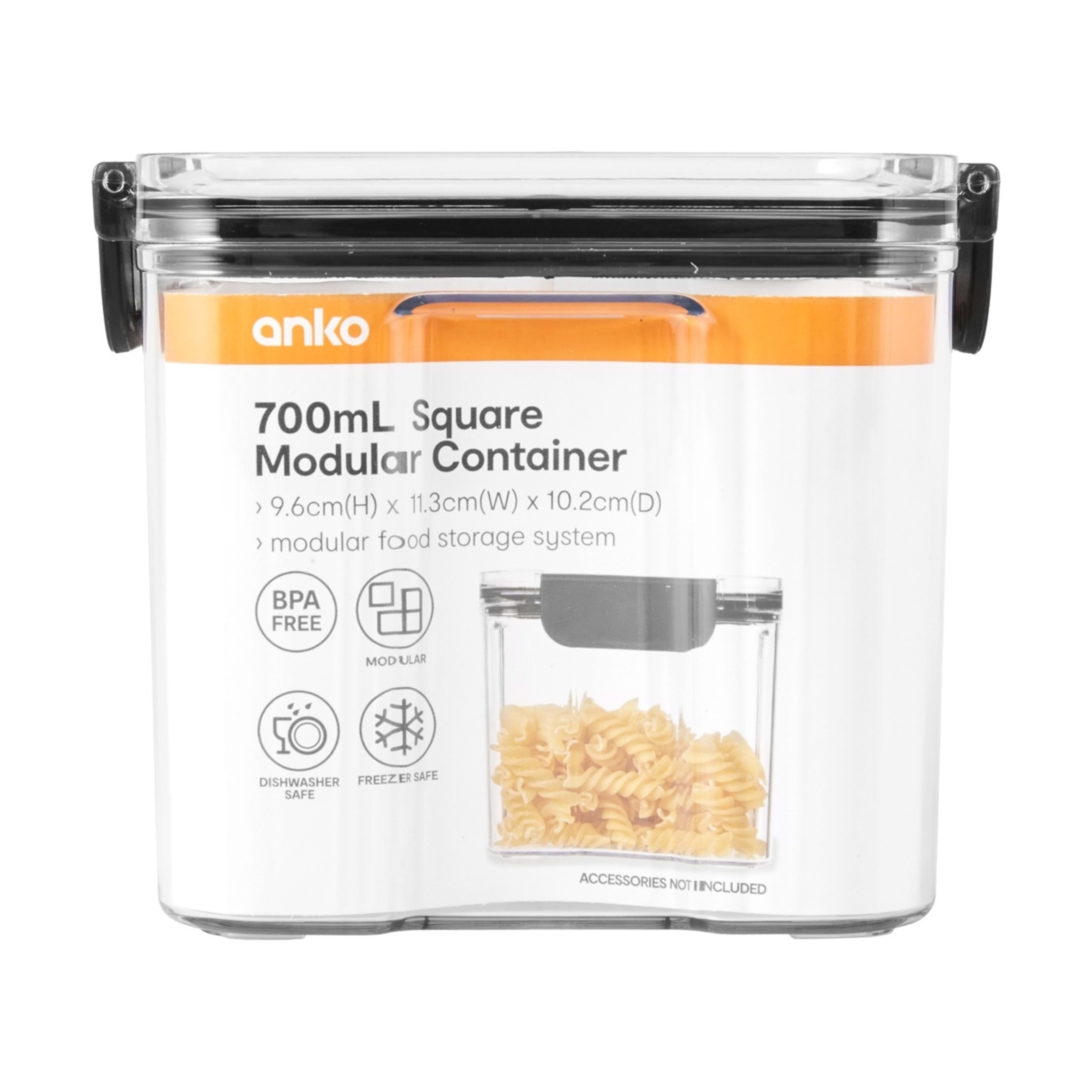 4 700ml Square Modular Container, 4 of 4