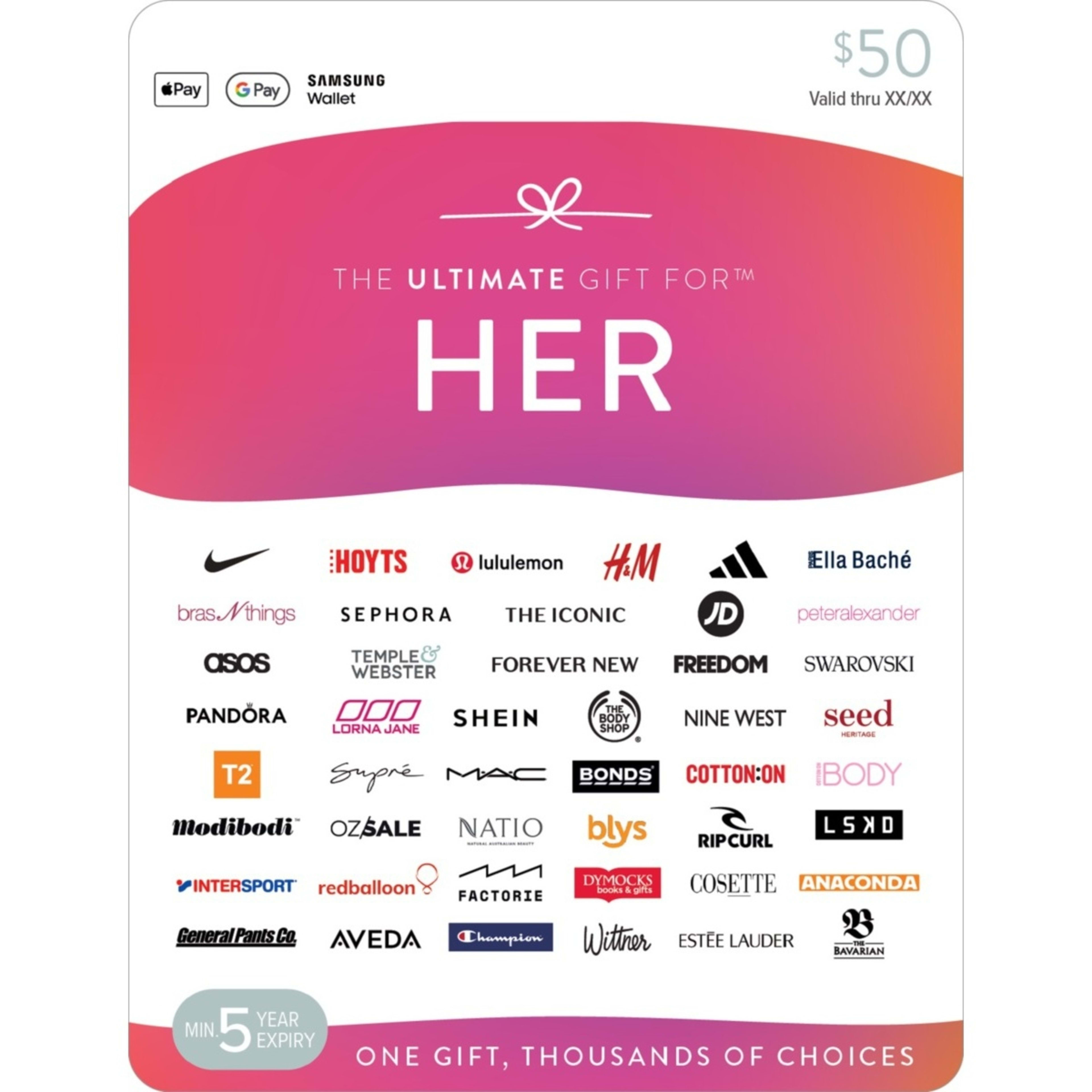 1 The Ultimate Gift For Her $50 Gift Card