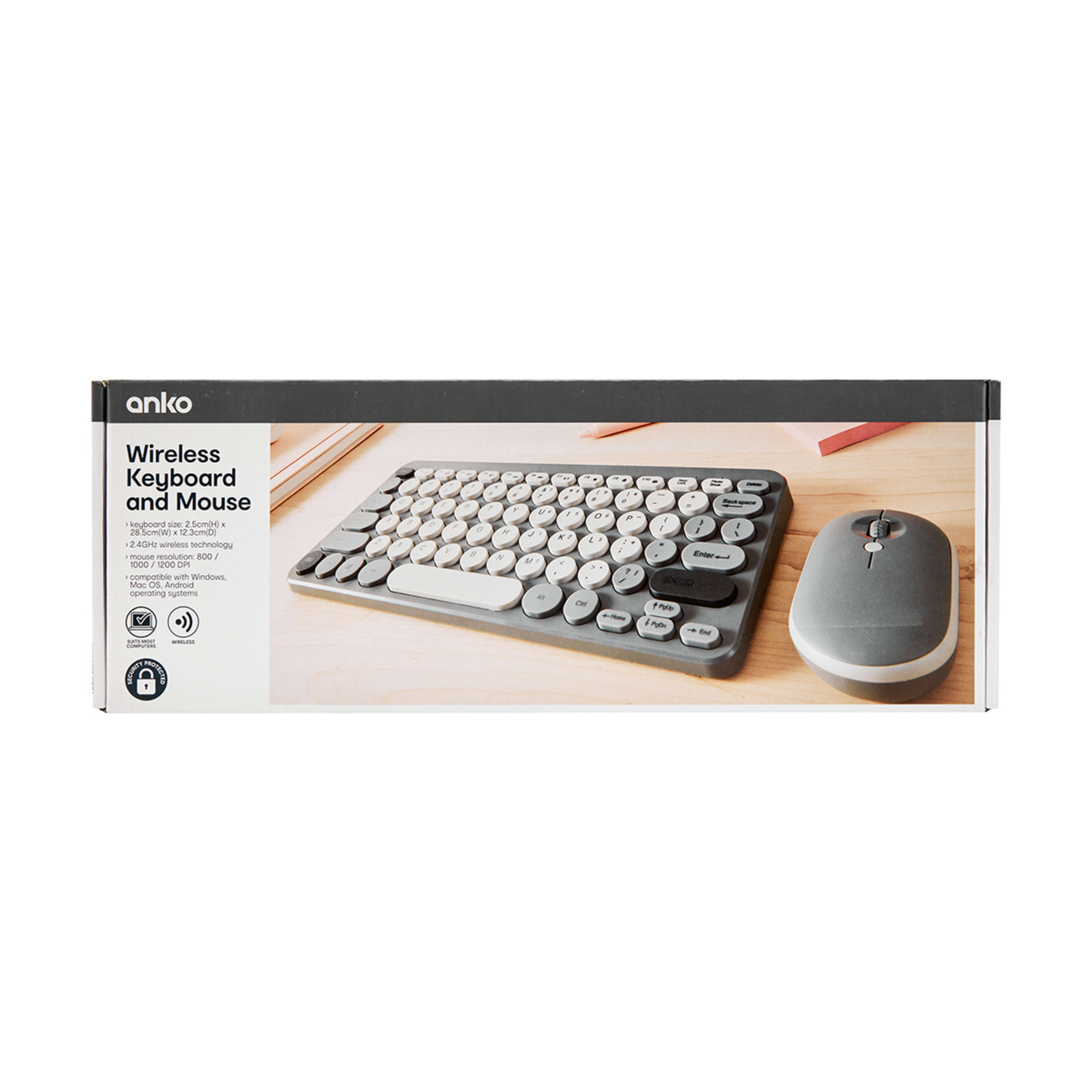 8 Wireless Keyboard and Mouse - Grey, 8 of 9