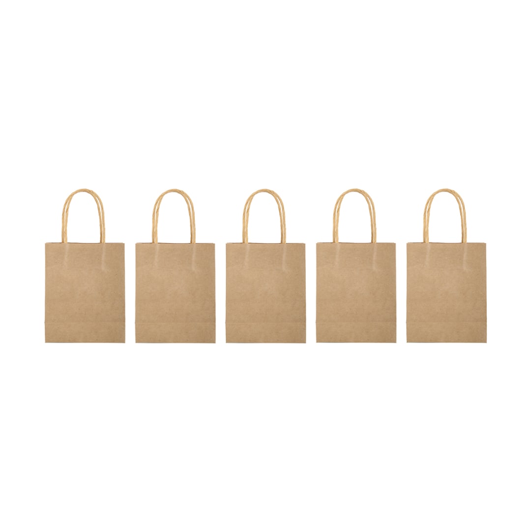 5 Pack Kraft Gift Bags - Kmart