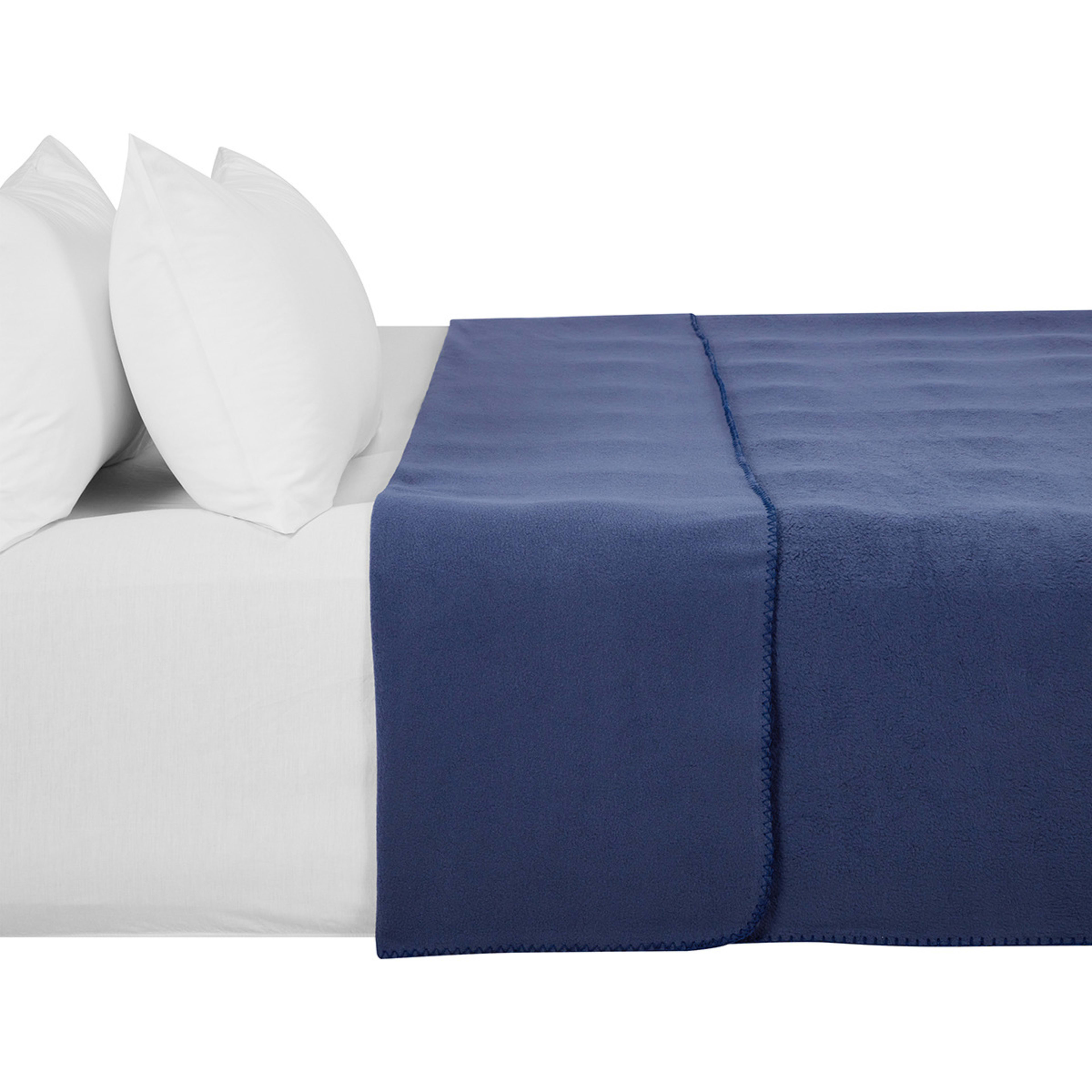 6 Polar Fleece Blanket - Double/Queen Bed, Blue, 6 of 7