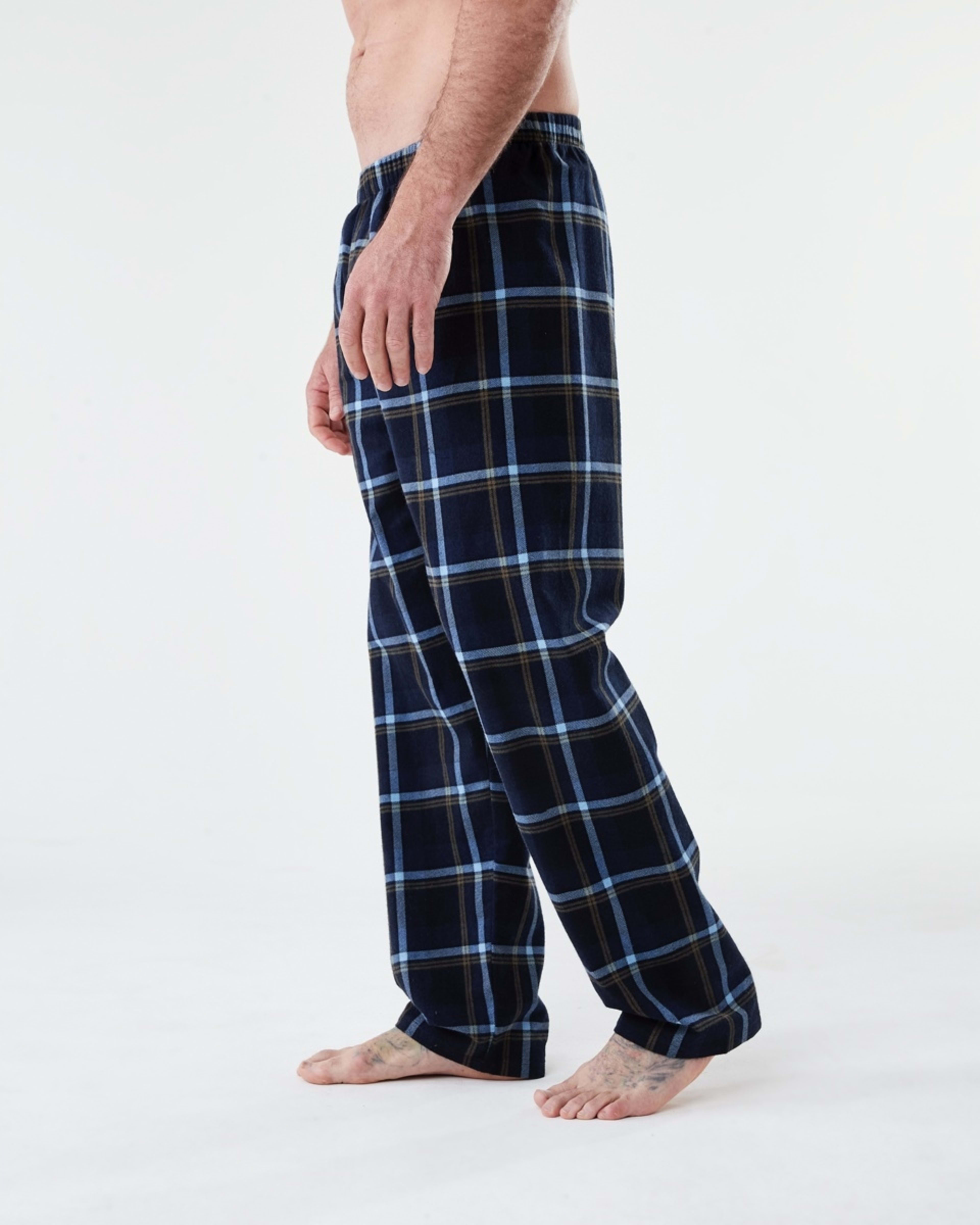 2 Flannel Sleep Pants Nvy Check, 2 of 4