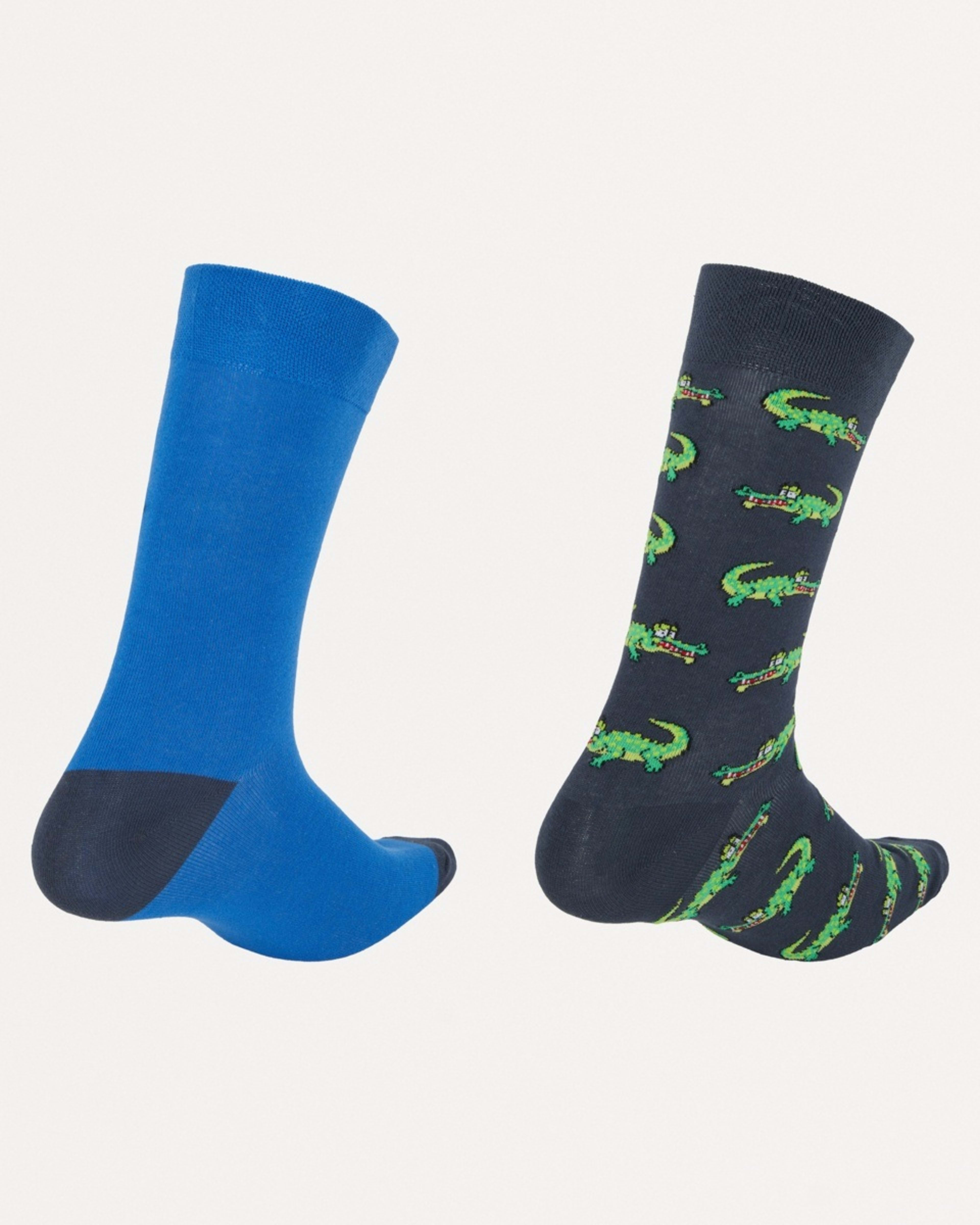 2 2 Pack Novelty Pattern Socks WHAT A CROC, 2 of 3