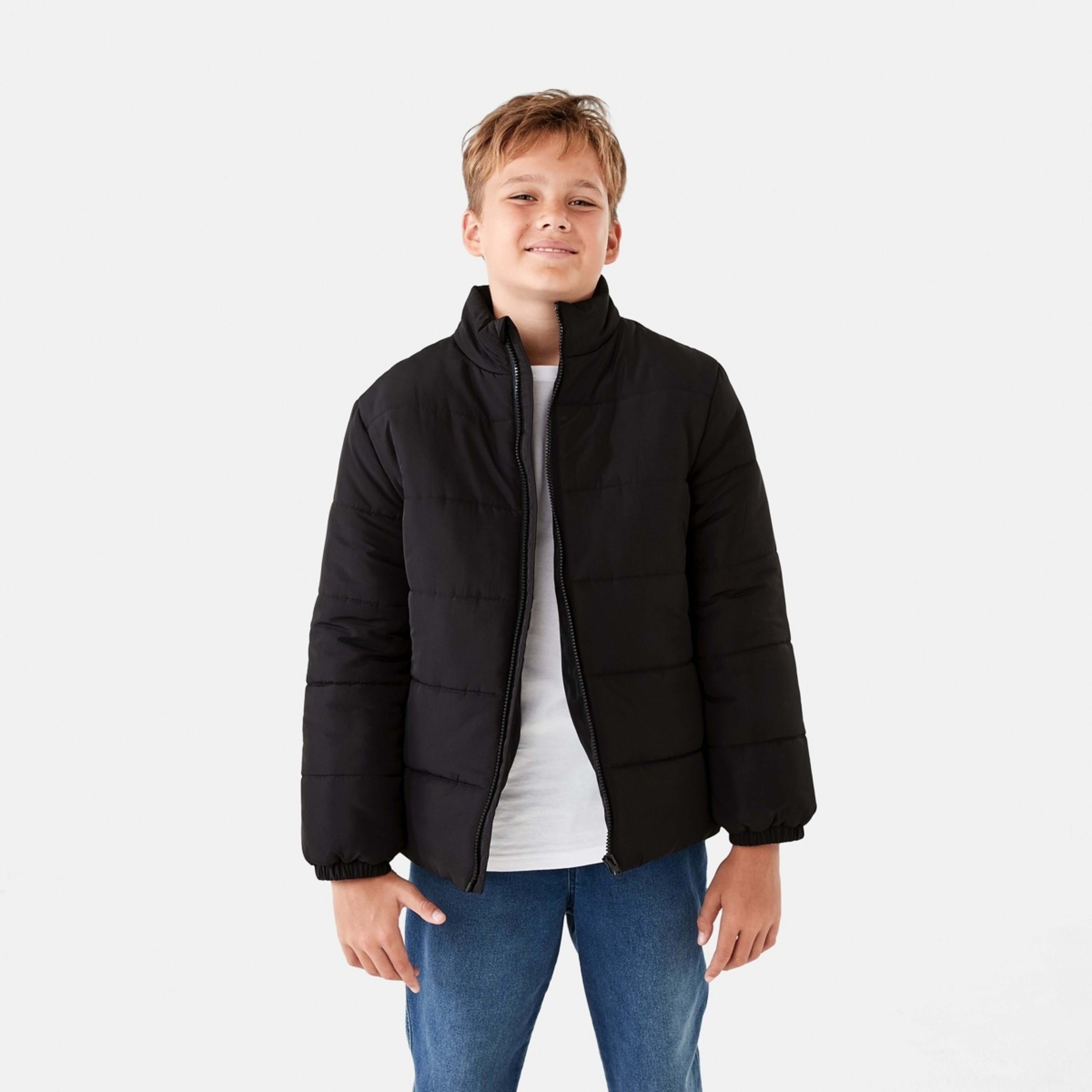 1 Lightweight Puffer Jacket Black, 1 of 10