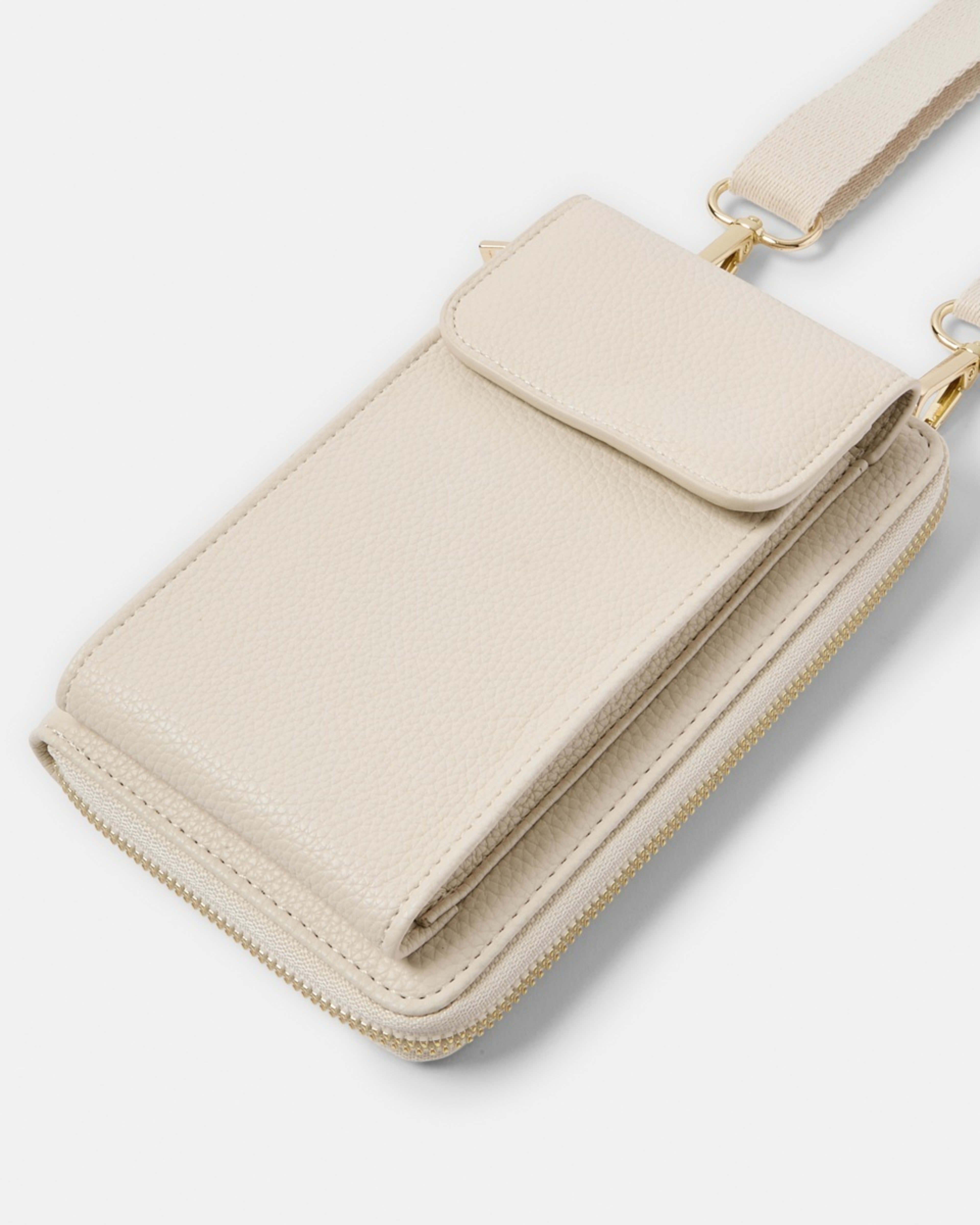 3 Sim Fabric Strap Phone Wallet PORCELAIN WHITE, 3 of 4