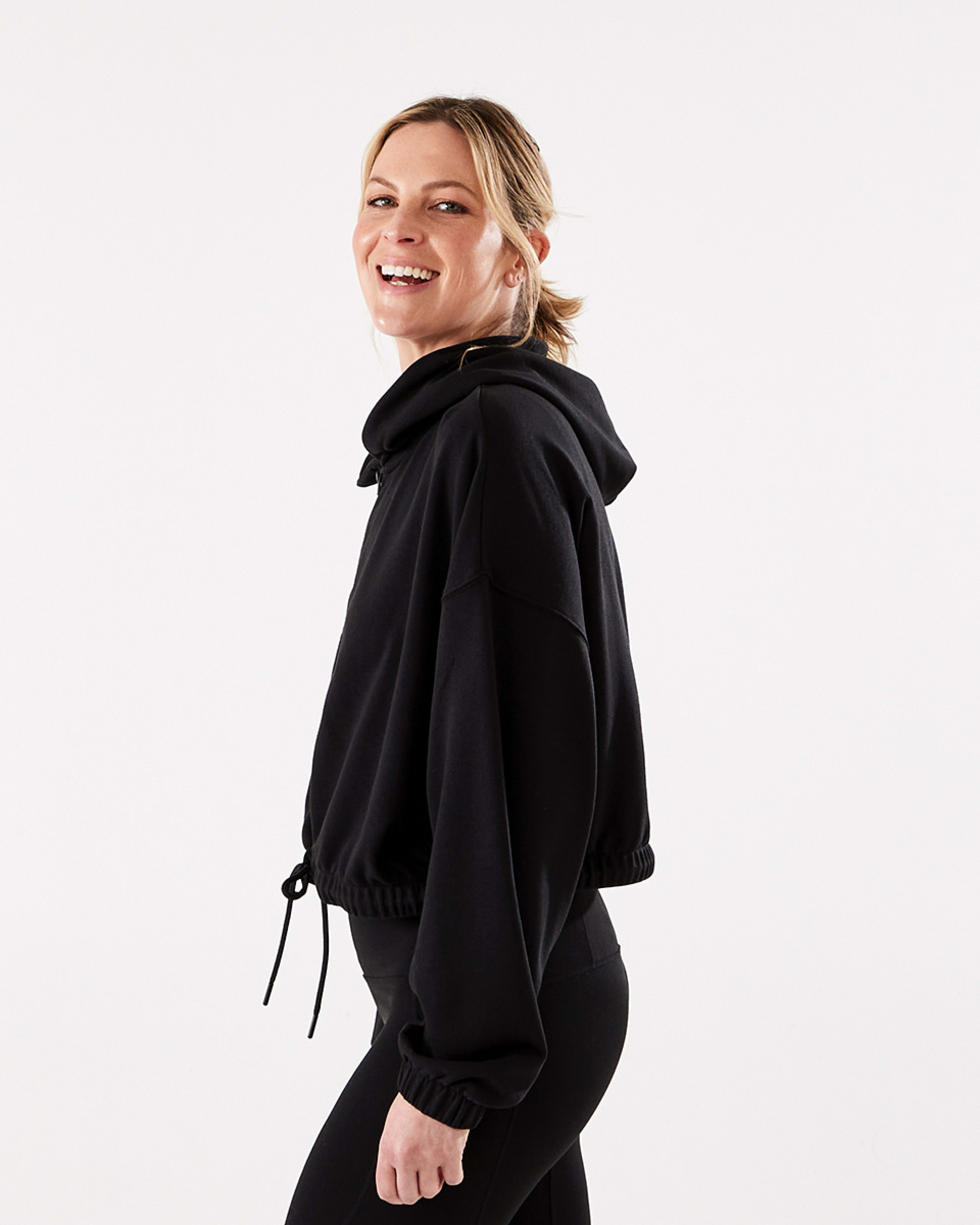 Active Womens Cropped Zip Hoodie Kmart