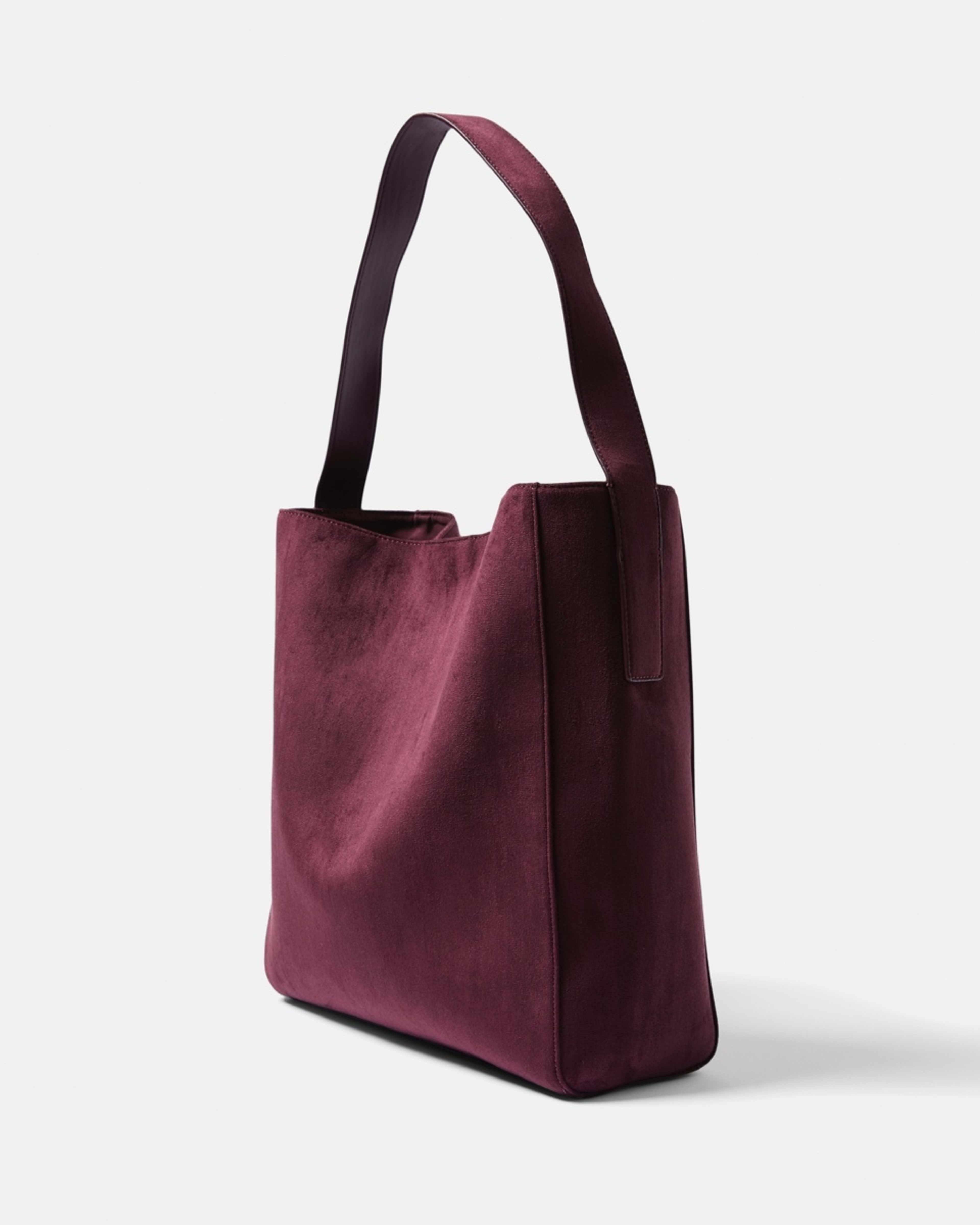 2 Suede Hobo Bag RICH BURGUNDY, 2 of 4