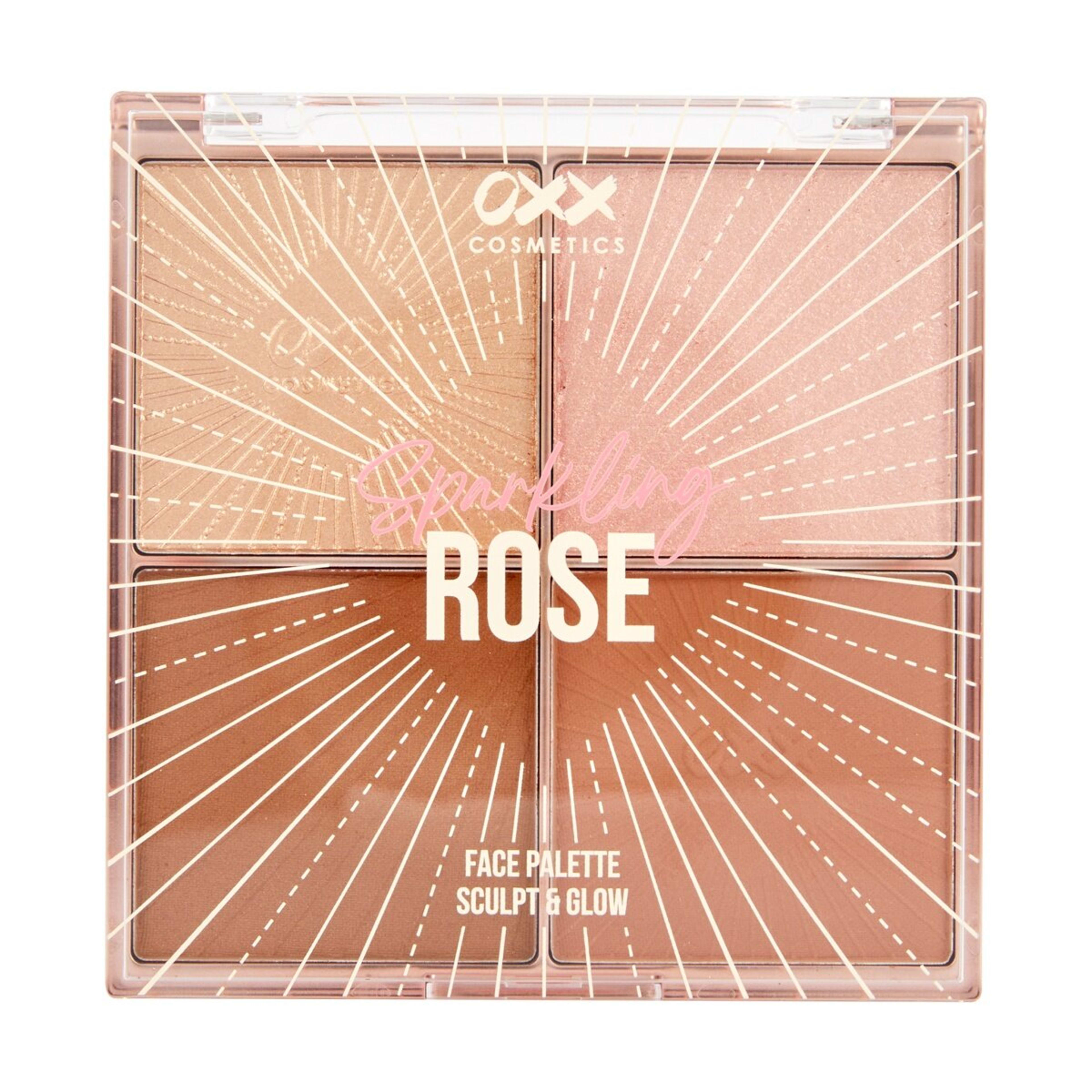 5 OXX Cosmetics Sparkling Rose Sculpt and Glow Face Palette, 5 of 6