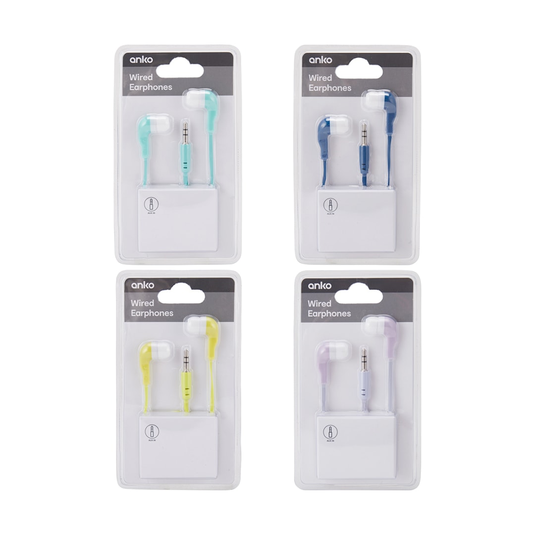 Wired Earphones Assorted Kmart