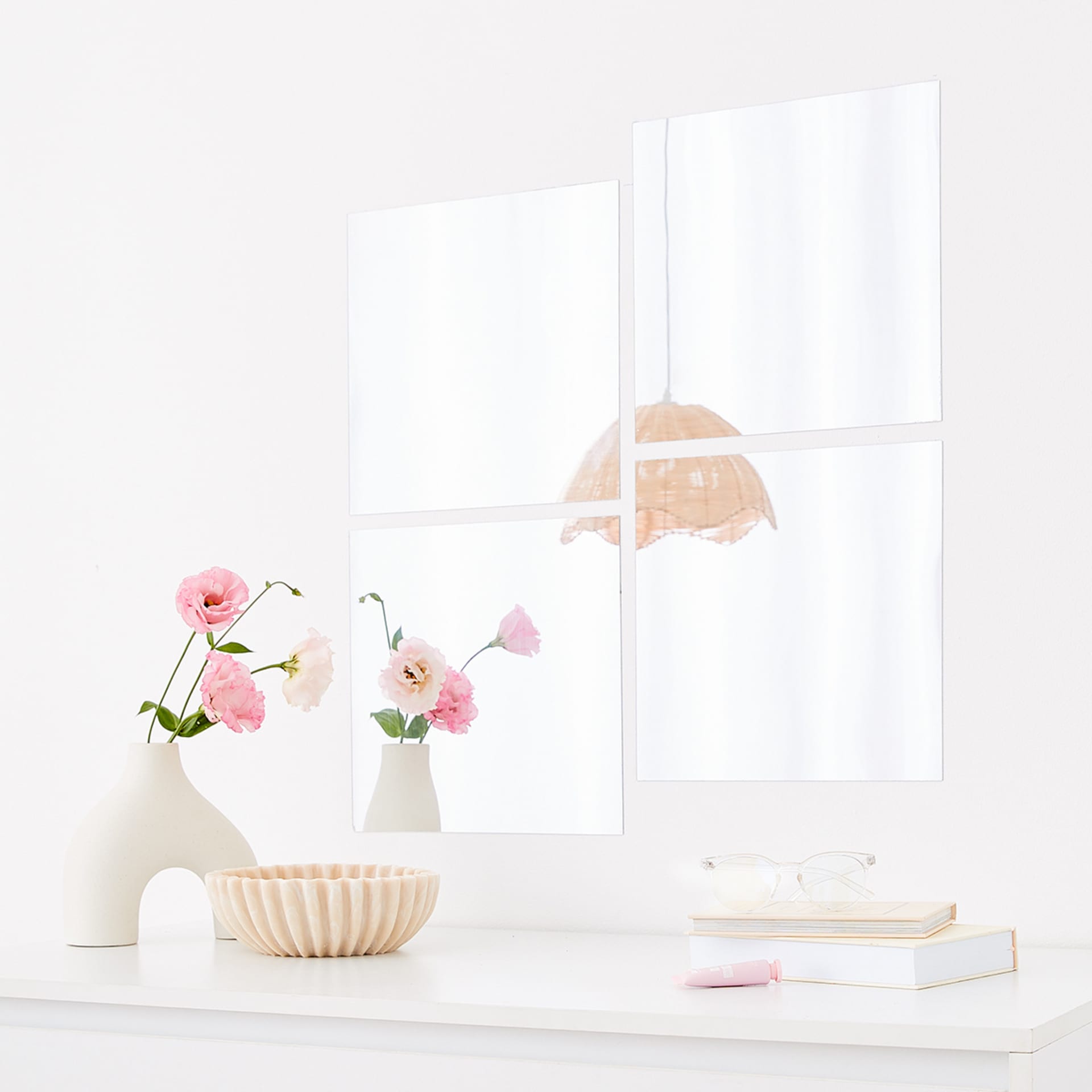 4 Pack Self Adhesive Mirrors Kmart