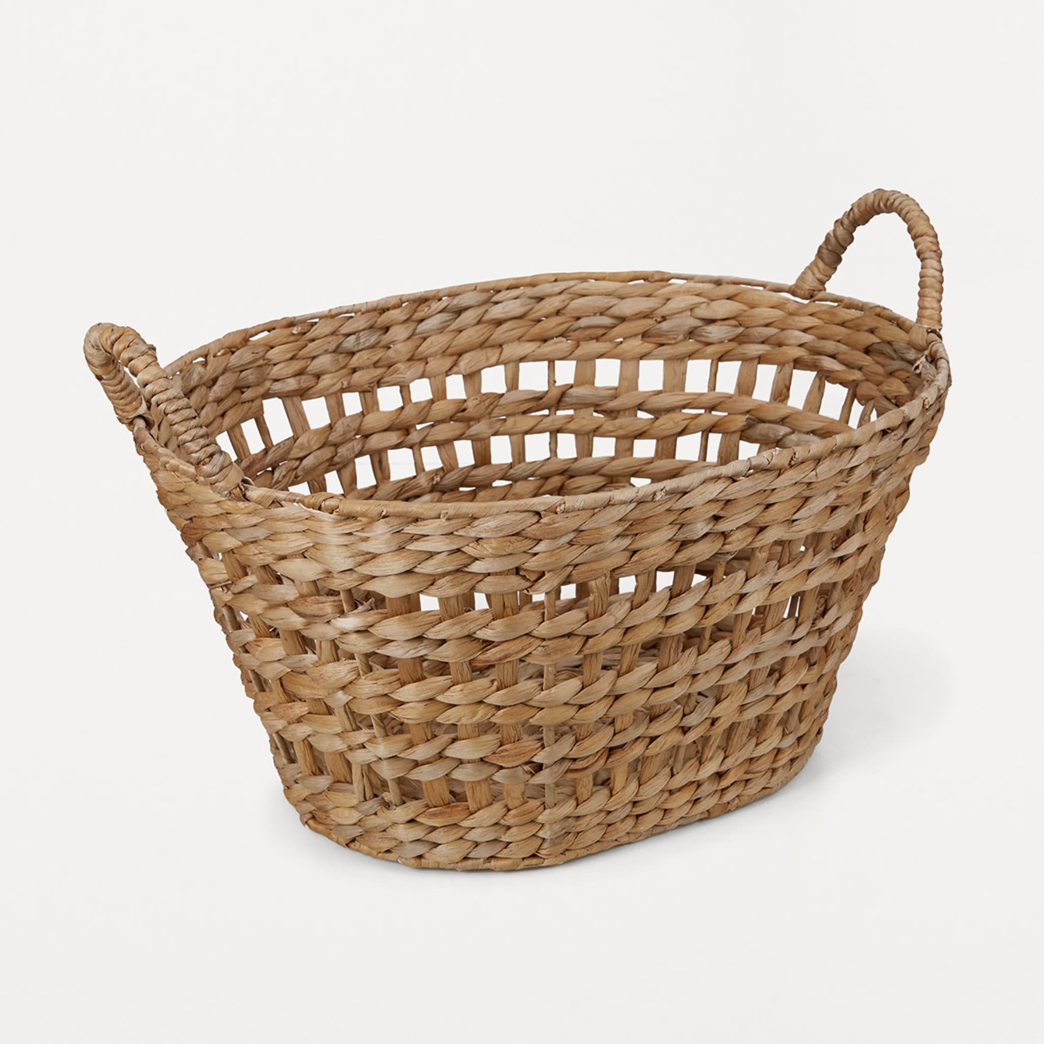 Oval Open Weave Laundry Basket Brown Kmart