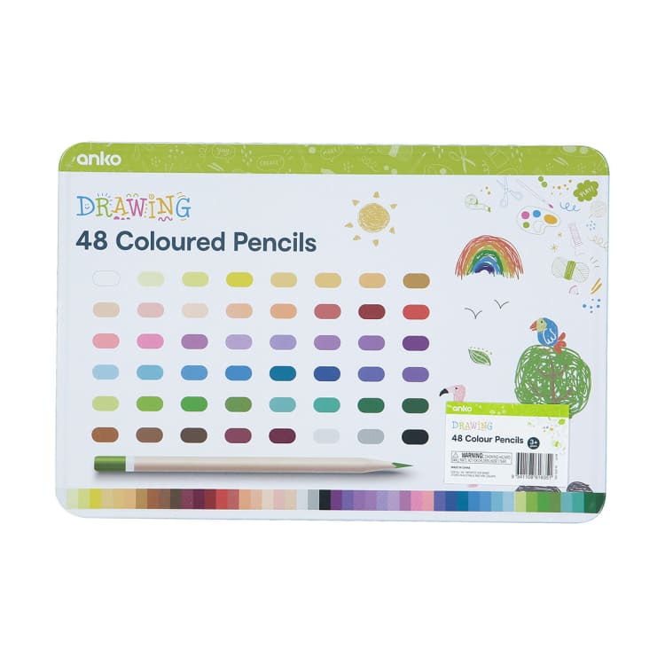 48 Pack Coloured Pencils Kmart