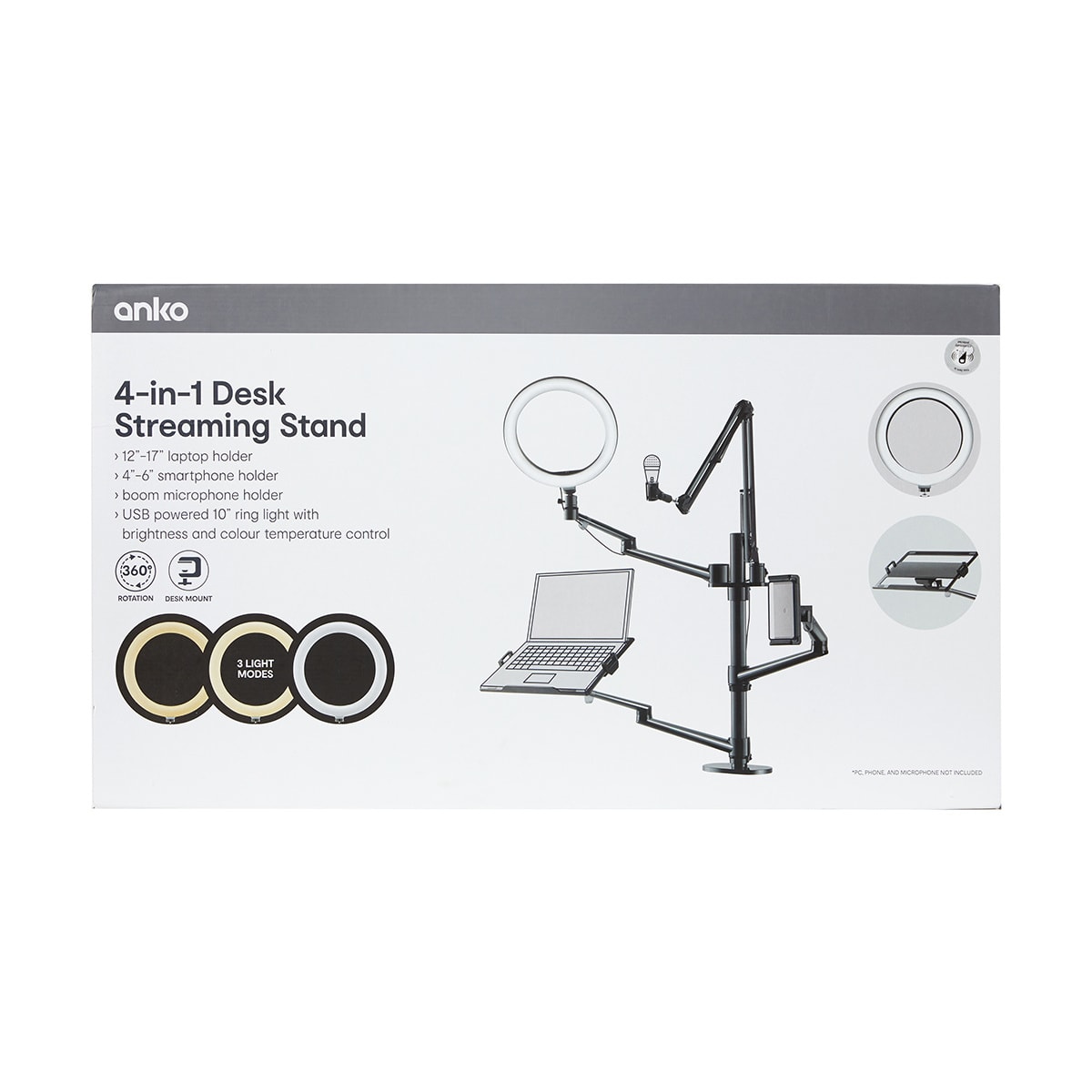 4in1 Desk Streaming Stand Kmart