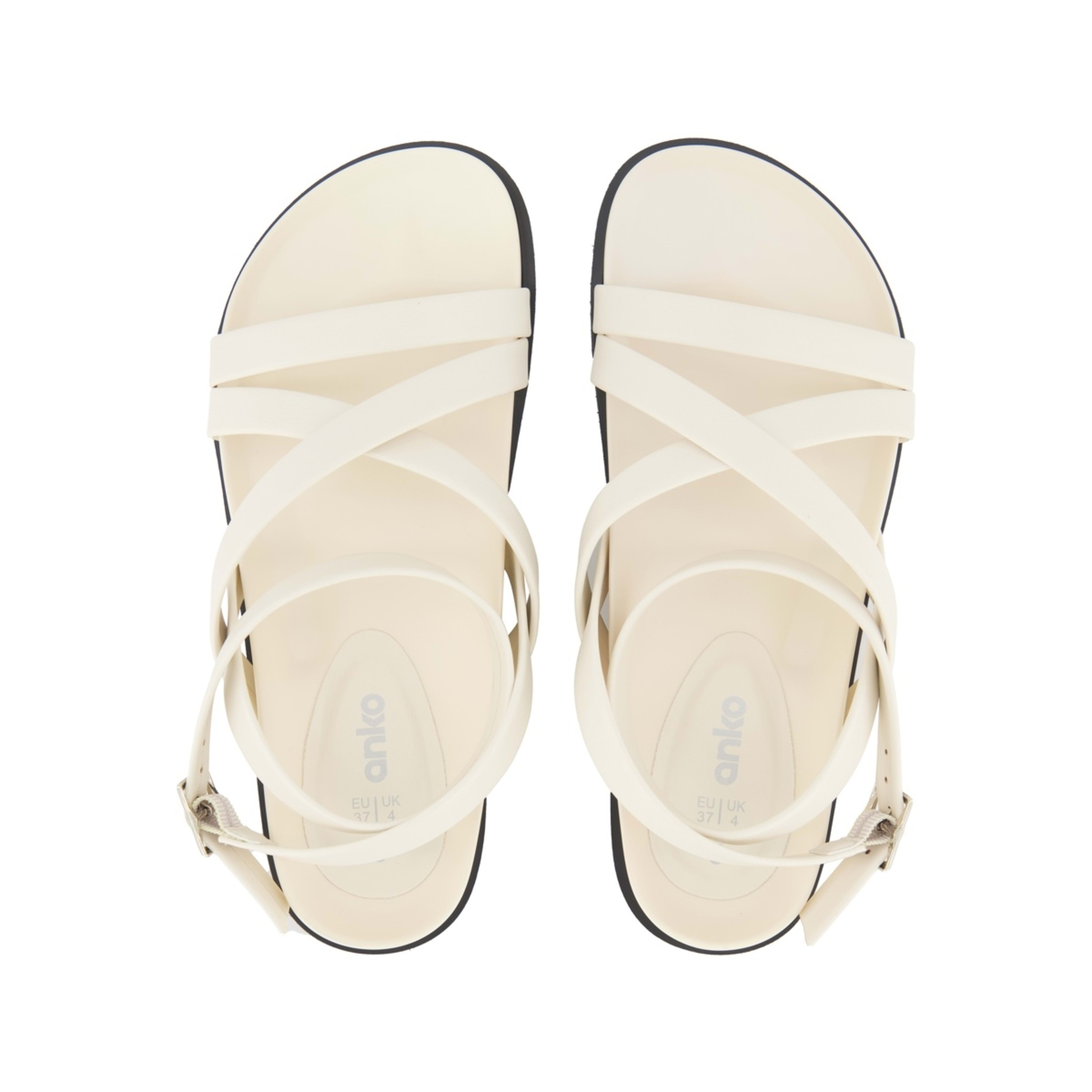 3 Gladiator Footbed Sandals Ivory, 3 of 4