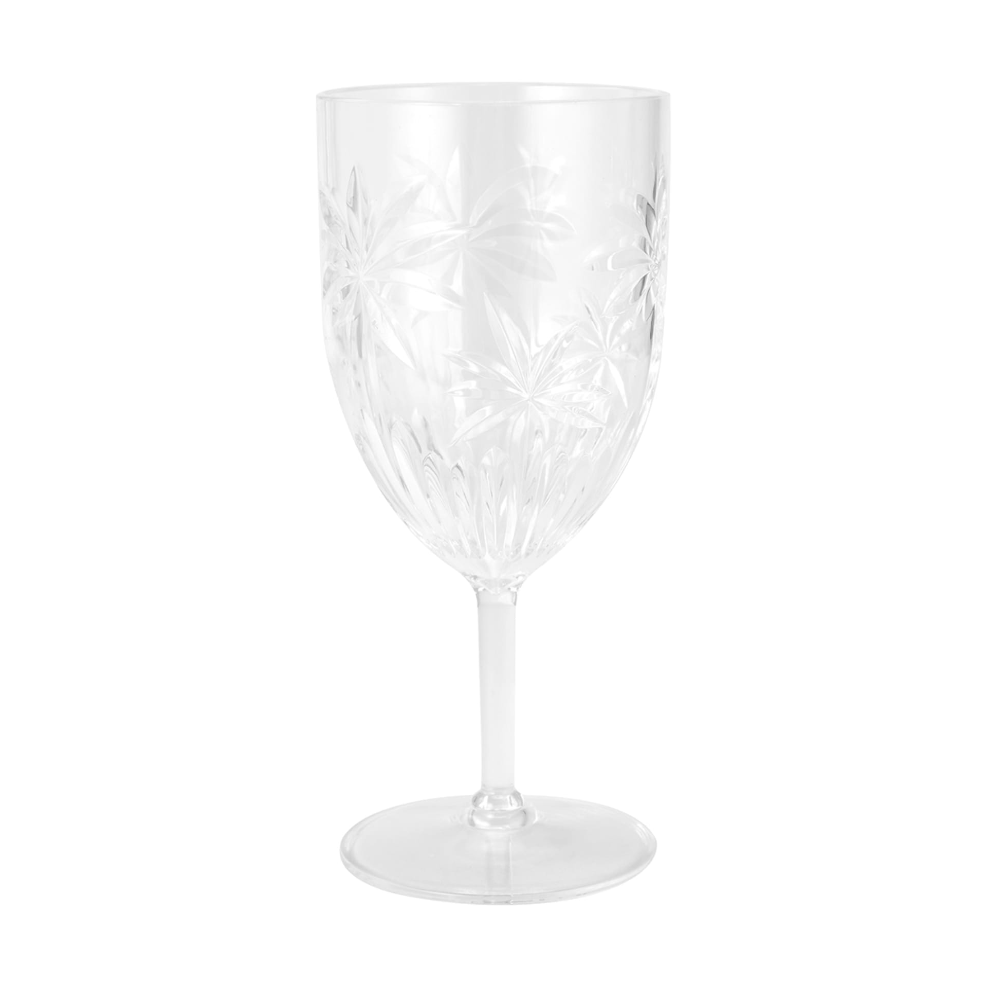 4 Clear Palm Acrylic Wine Glasses Kmart