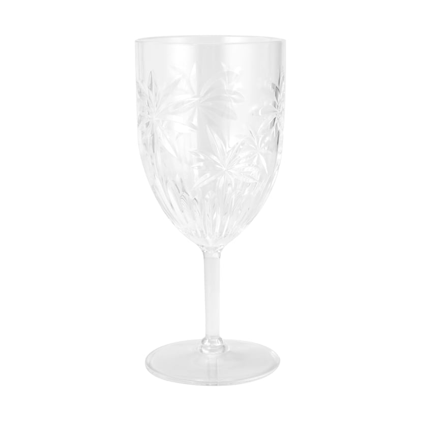 4 Clear Palm Acrylic Wine Glasses Kmart