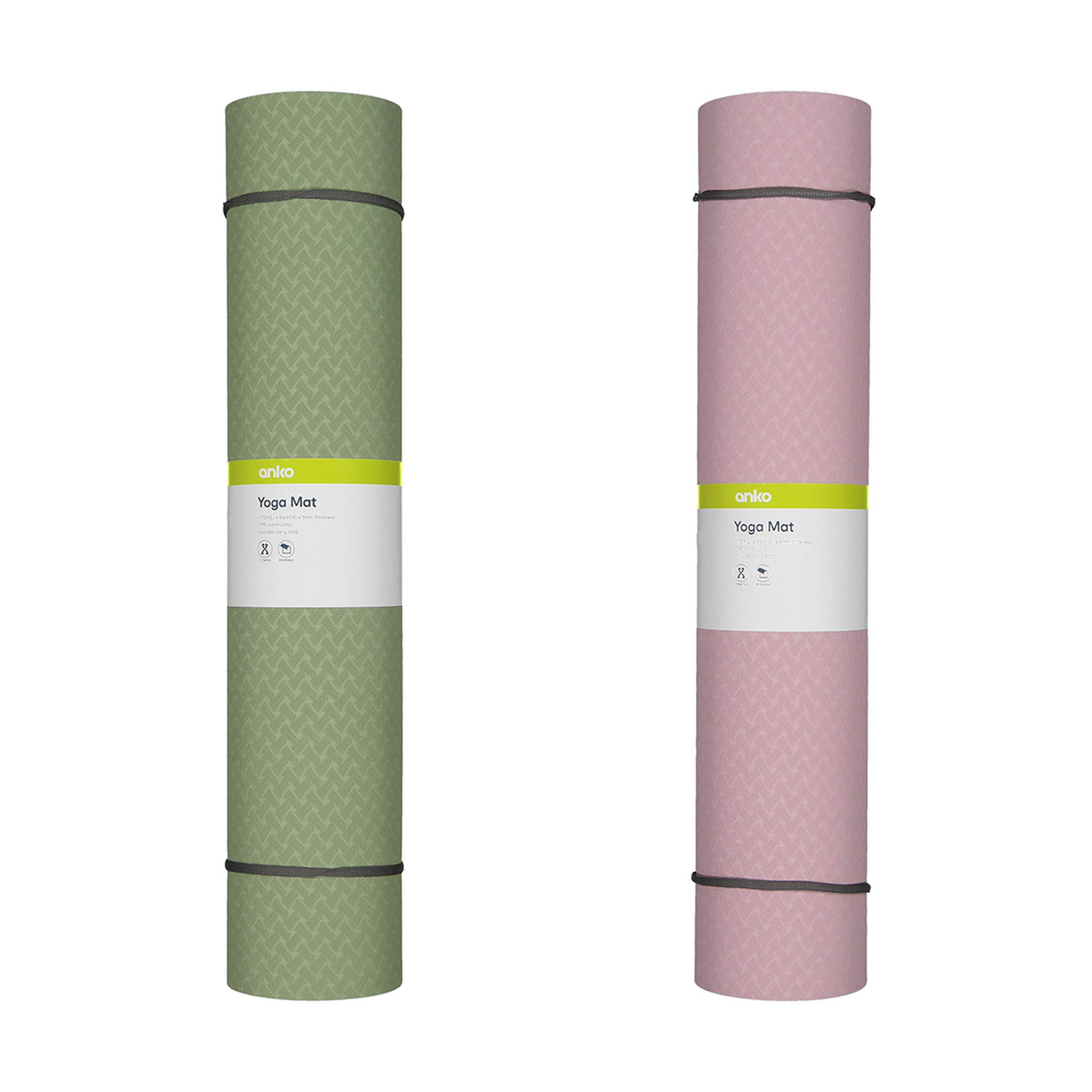 Yoga Mat Reversible, Assorted Kmart
