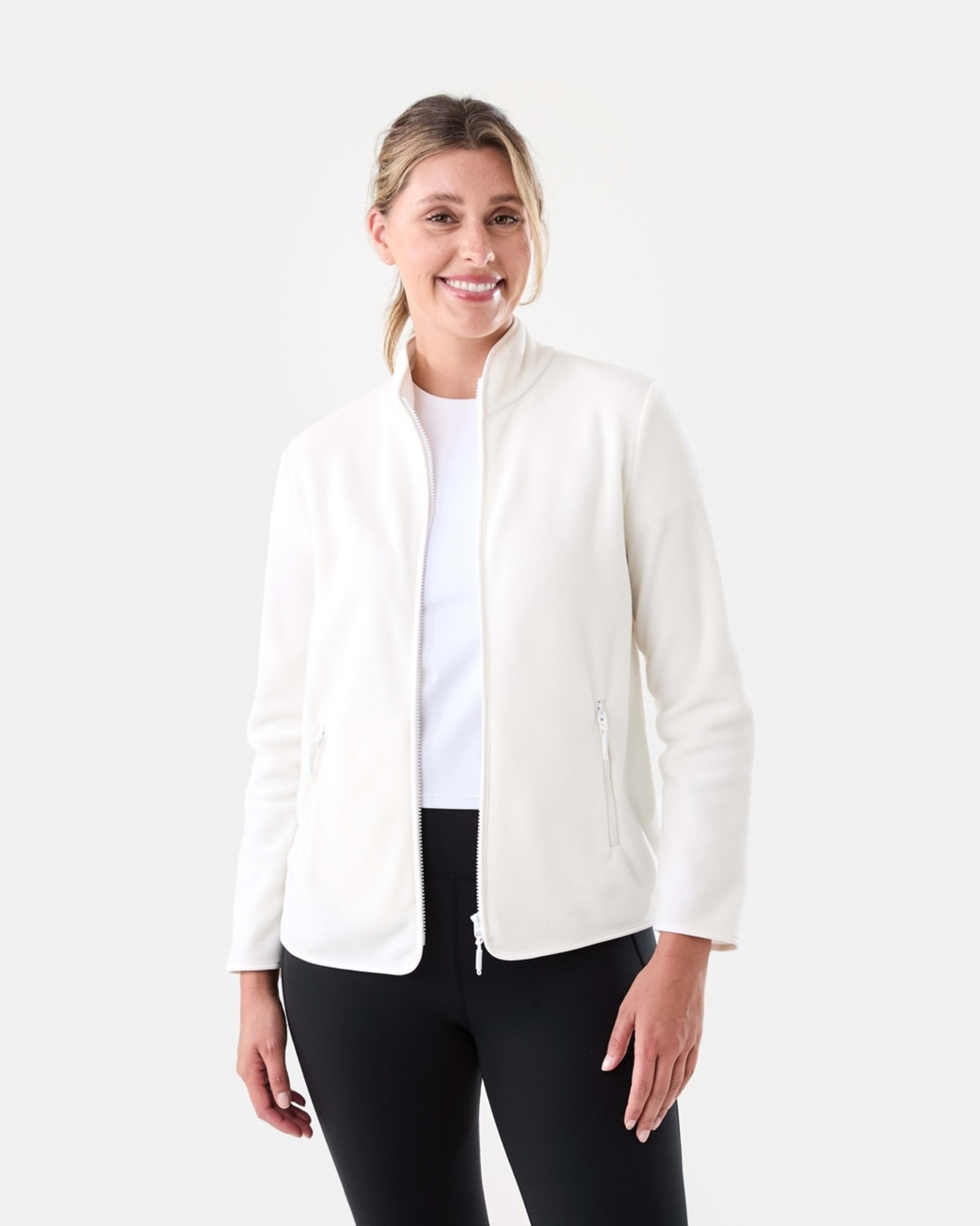 1 Outdoor Polar Fleece Jacket Ecru, 1 of 7