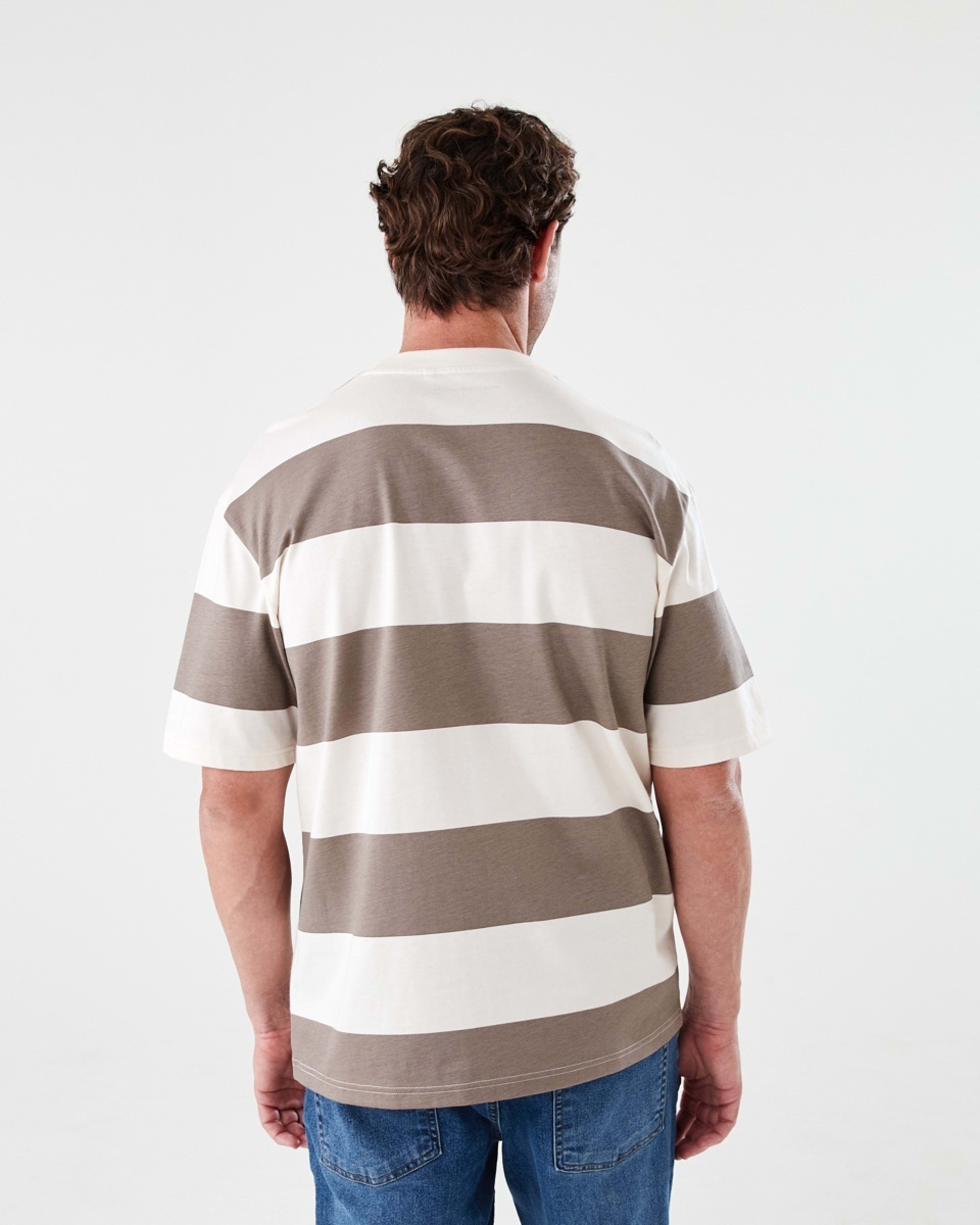 3 Oversized Stripe T-shirt BOLD STRIPES YOUTH DRIFT BROWN, 3 of 5