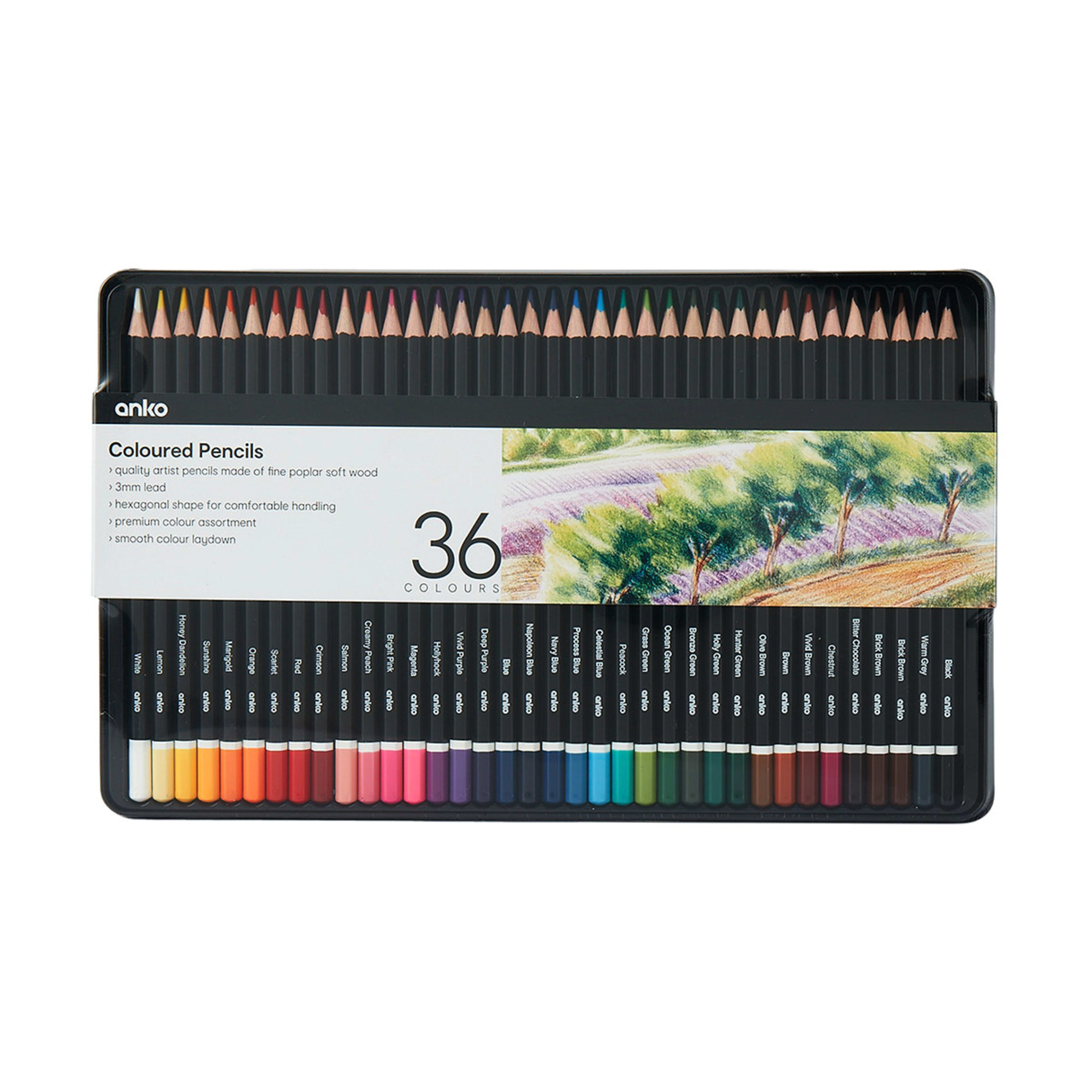 36 Pack Coloured Pencils Kmart