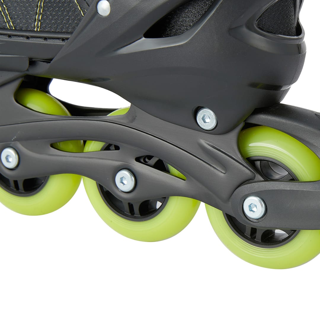 Inline Skates Black and Green, Size 2 to 4 Kmart