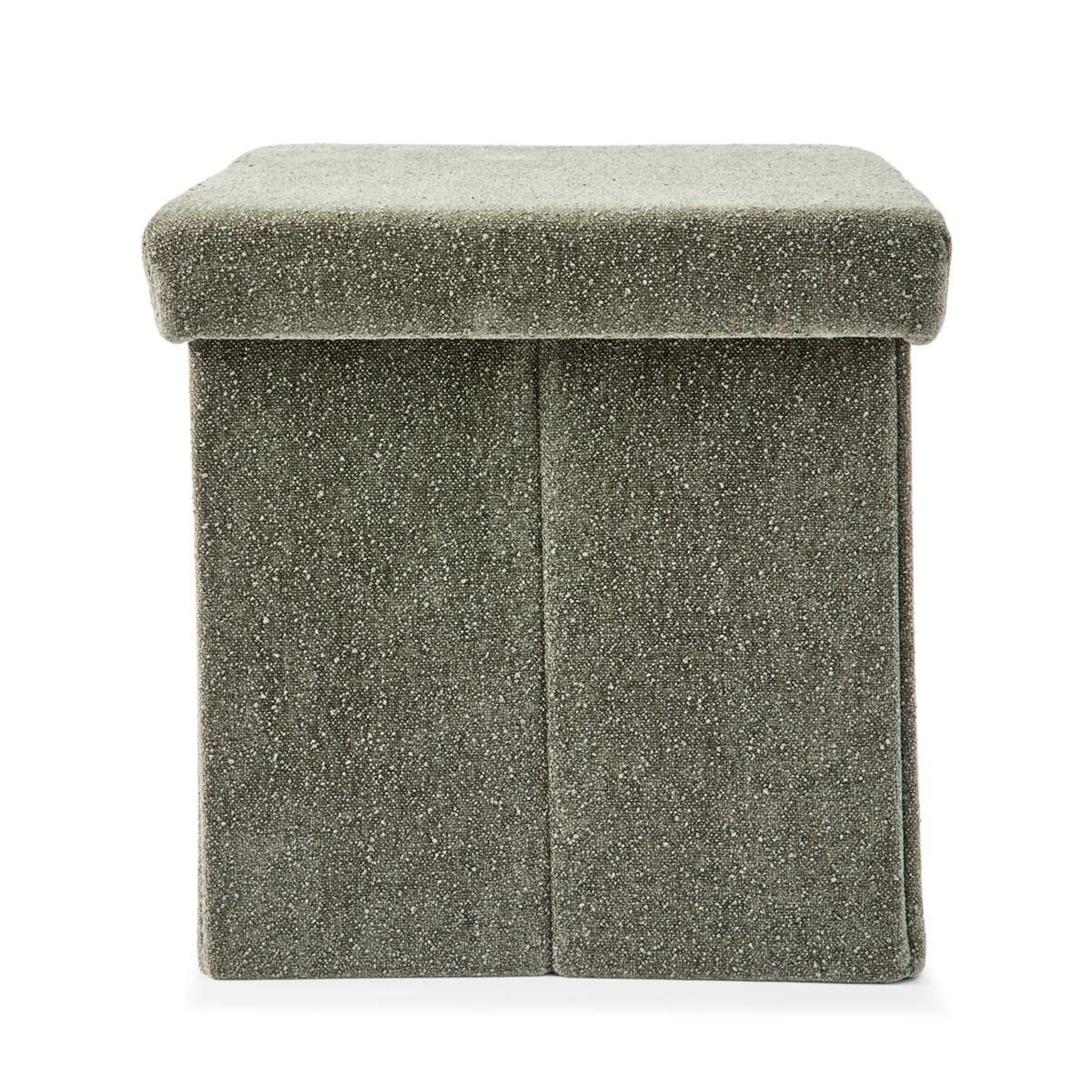 7 Square Storage Ottoman - Green, 7 of 9