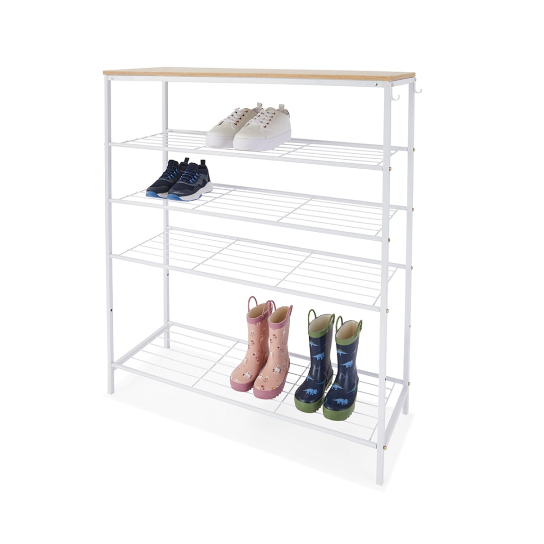 5 Tier Shoe Rack White Kmart