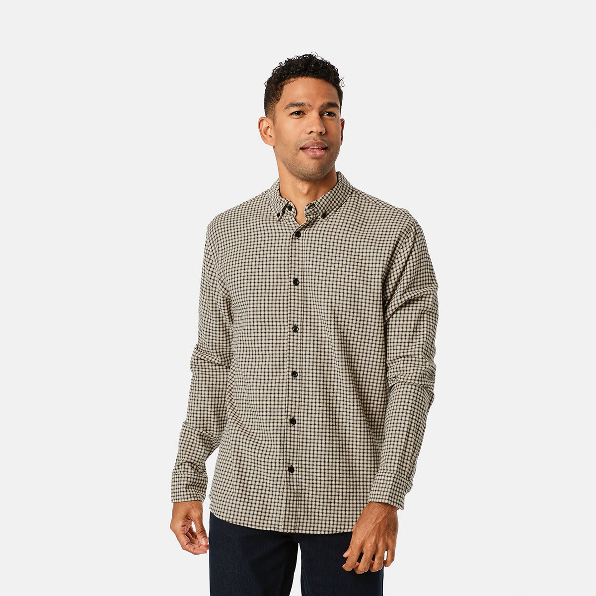 Long Sleeve Brushed Check Shirt - Kmart
