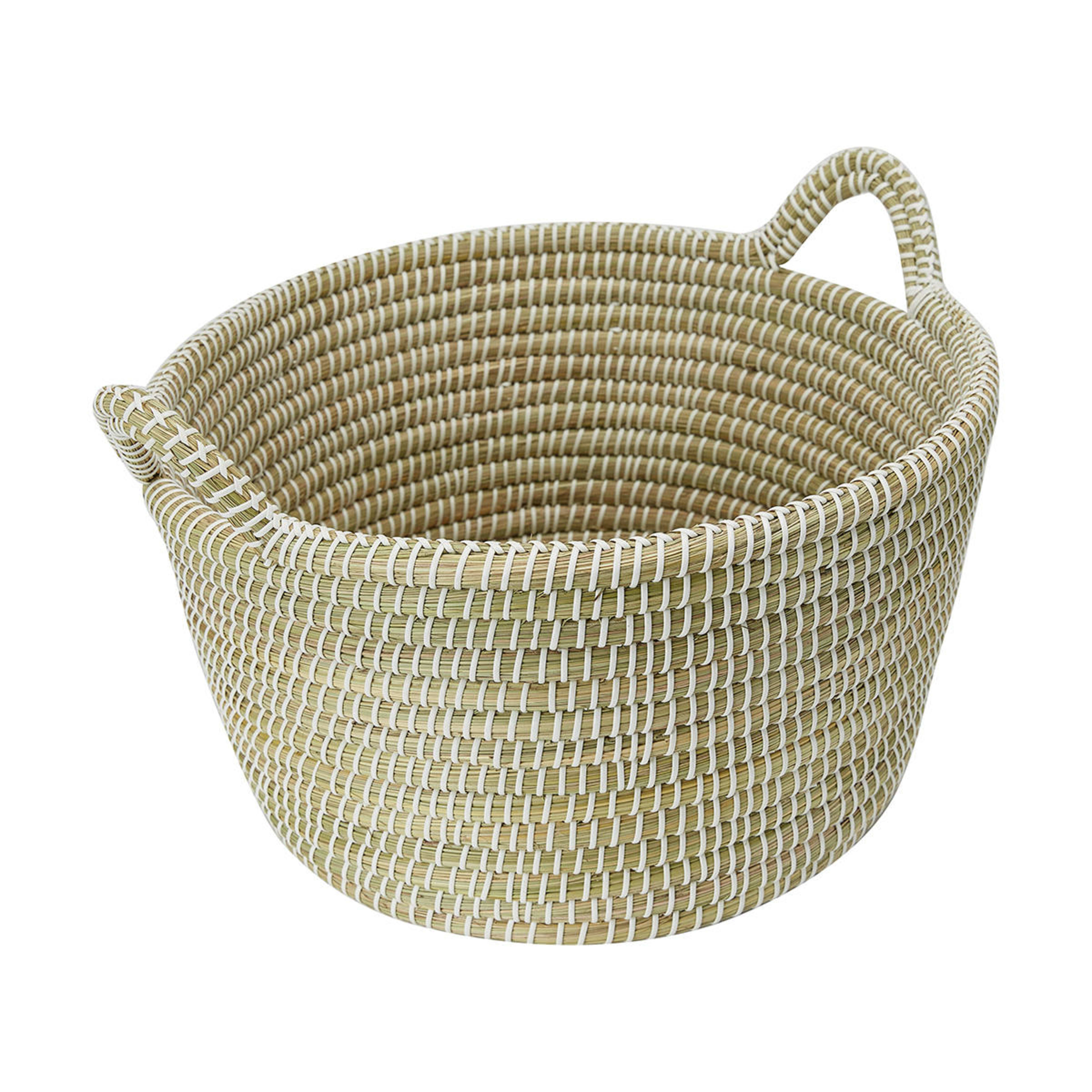 Coil Basket Extra Large, Natural and white Kmart