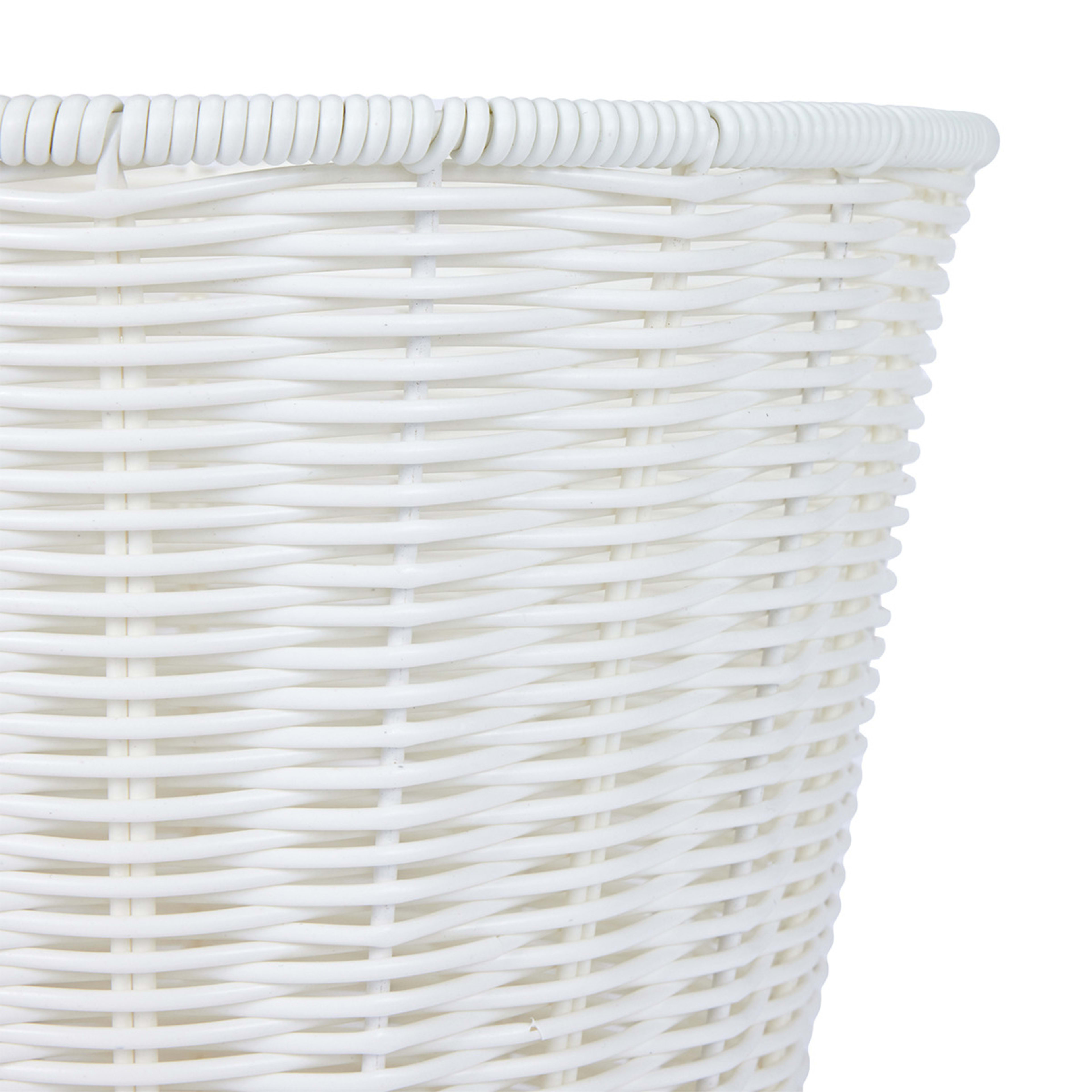 White Rattan Look Waste Bin Kmart