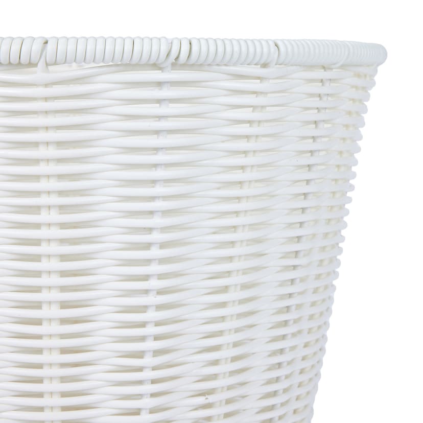 White Rattan Look Waste Bin Kmart
