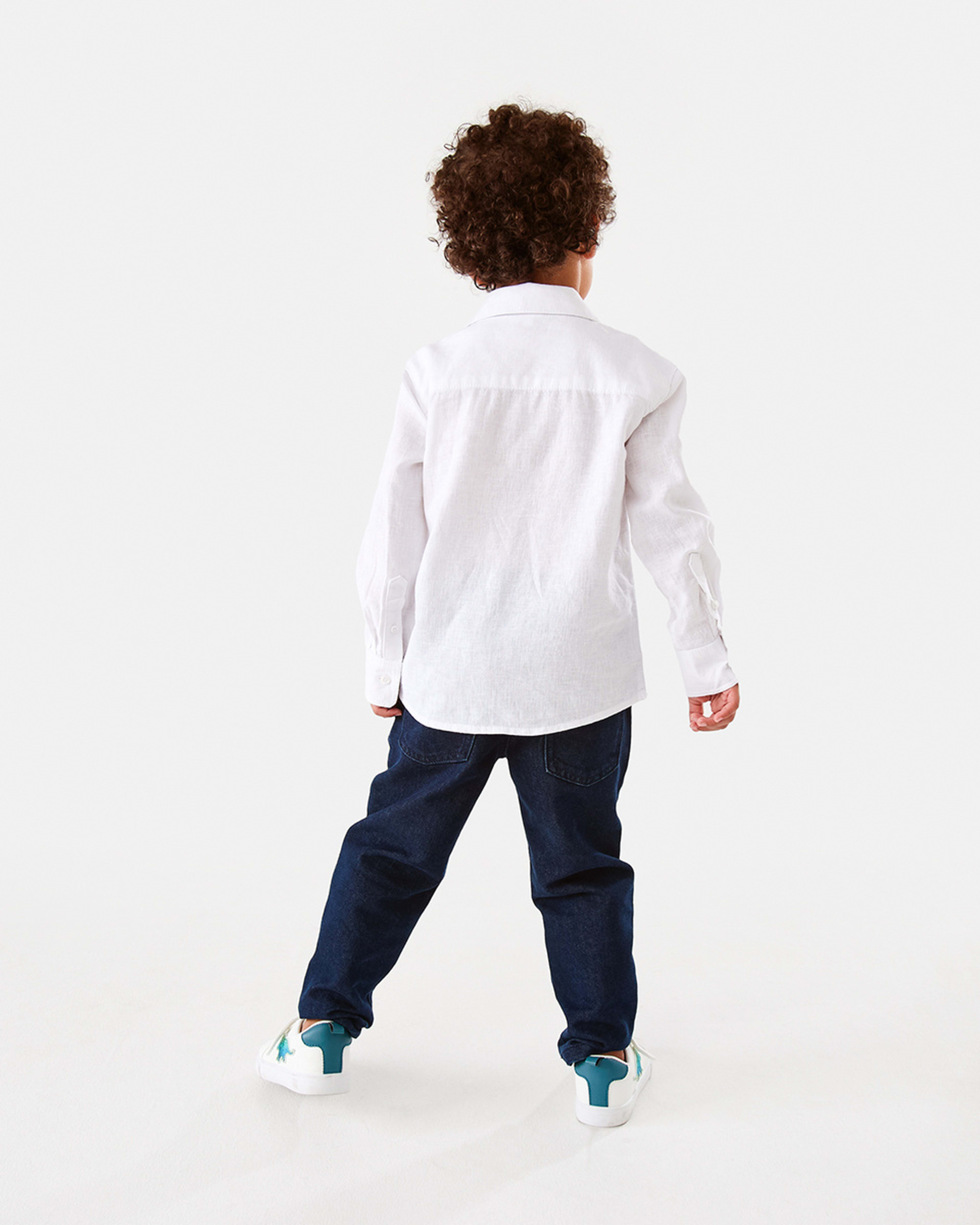 7 Long Sleeve Linen Shirt White, 7 of 9
