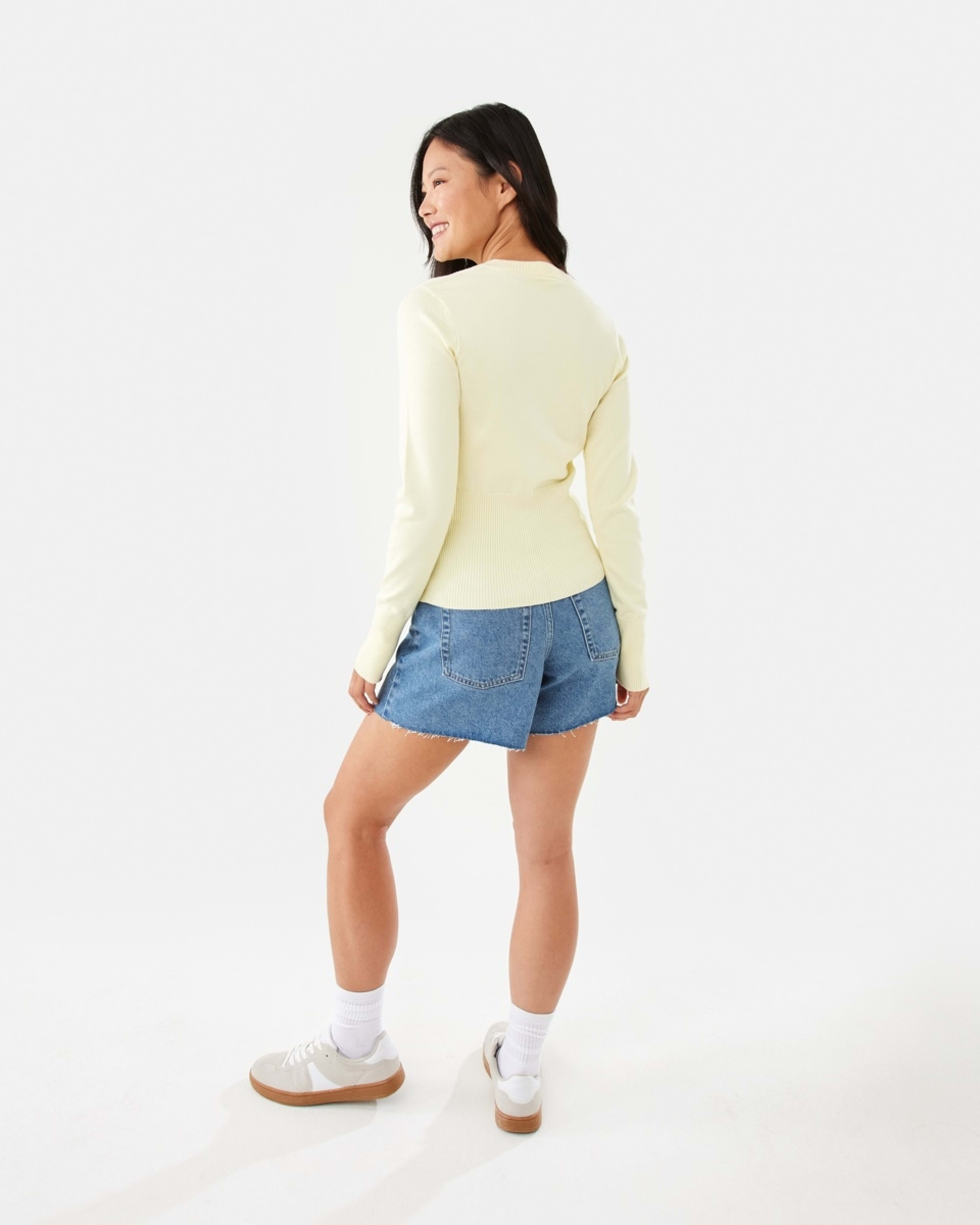 6 Fitted Cardigan Glow Yellw, 6 of 10