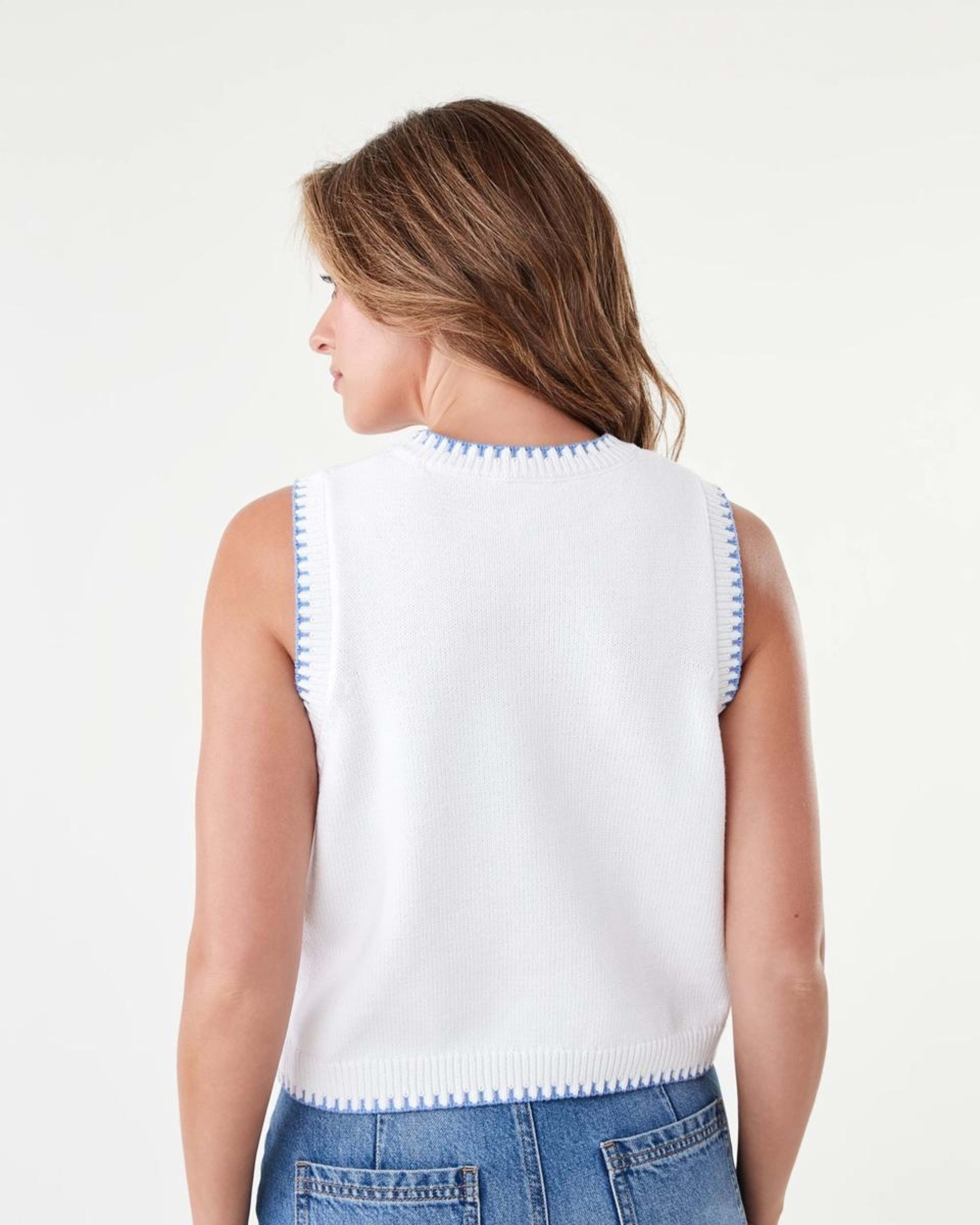 3 Jacquard Vest Blu Fish, 3 of 7