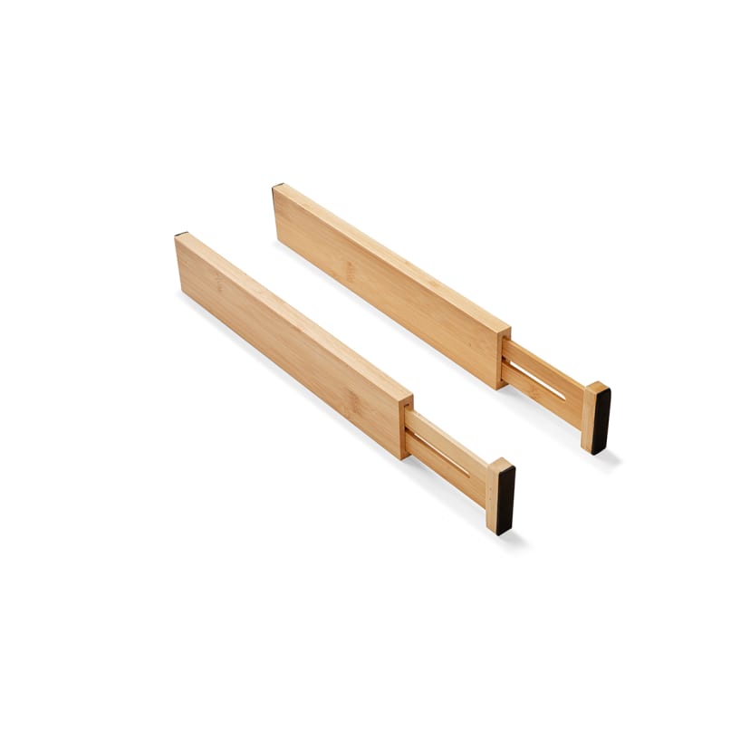 2 Pack Expandable Bamboo Drawer Dividers Kmart