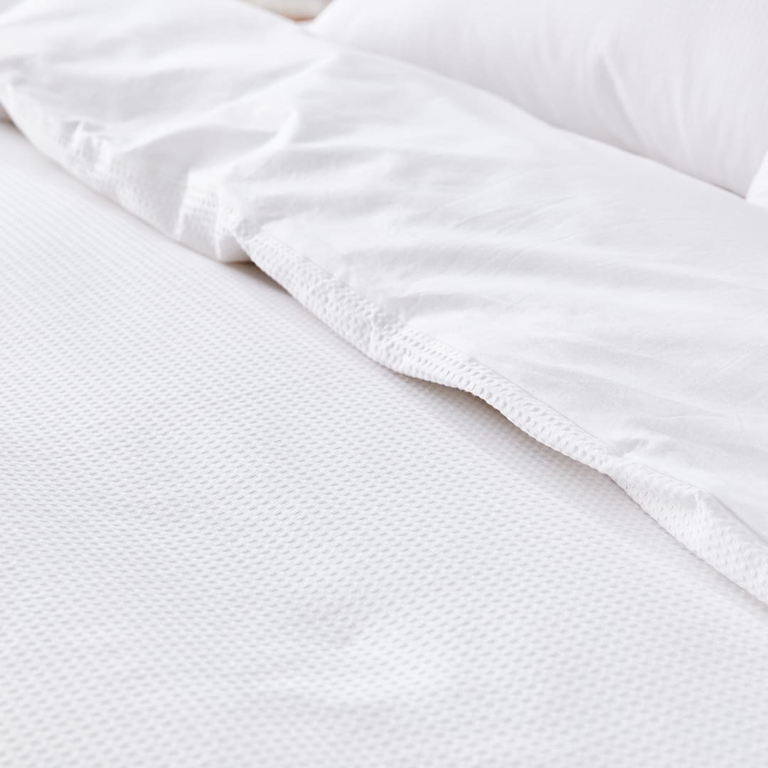 Waffle Cotton Quilt Cover Set Single Bed, White Kmart