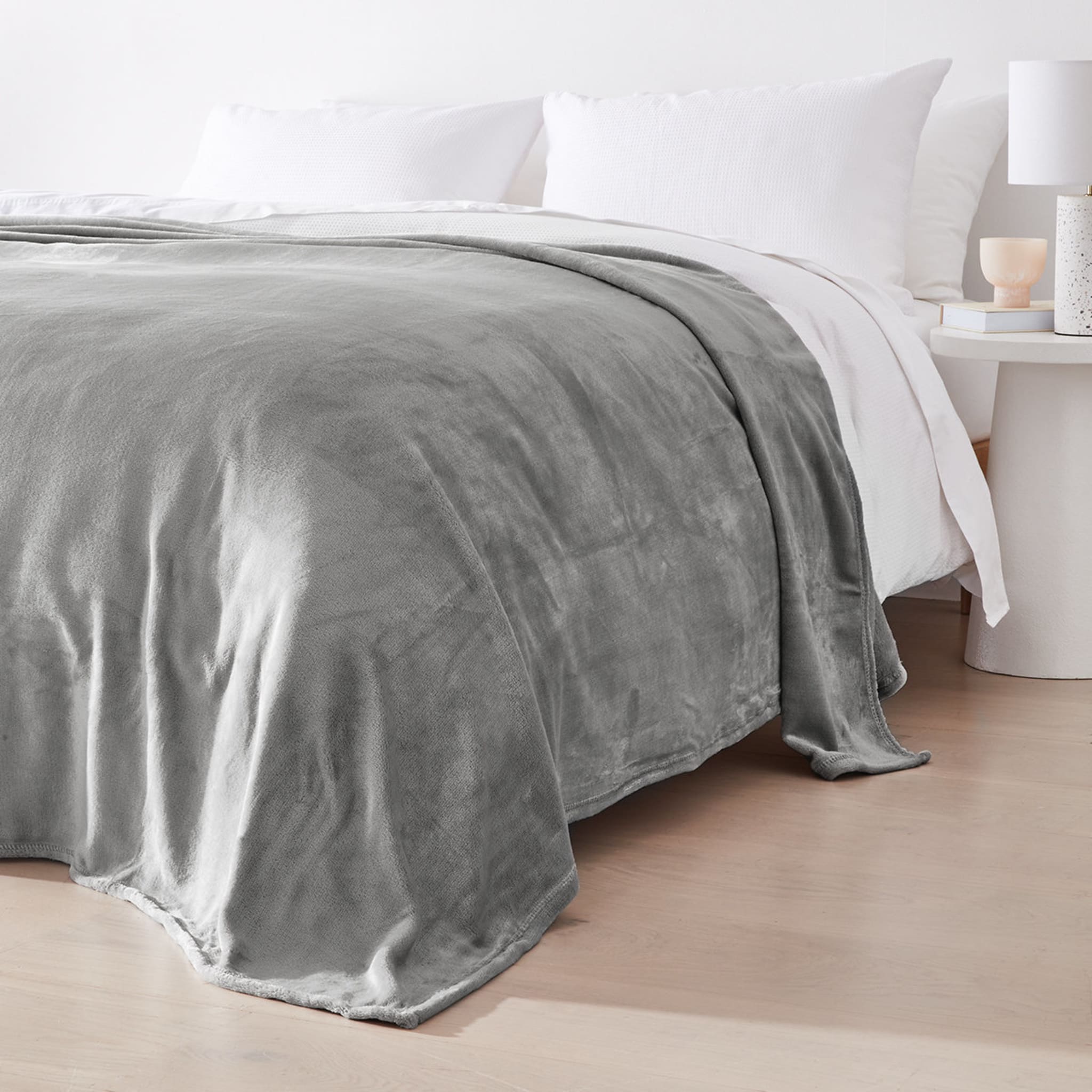 Soft Touch Blanket Double/Queen Bed, Grey Kmart
