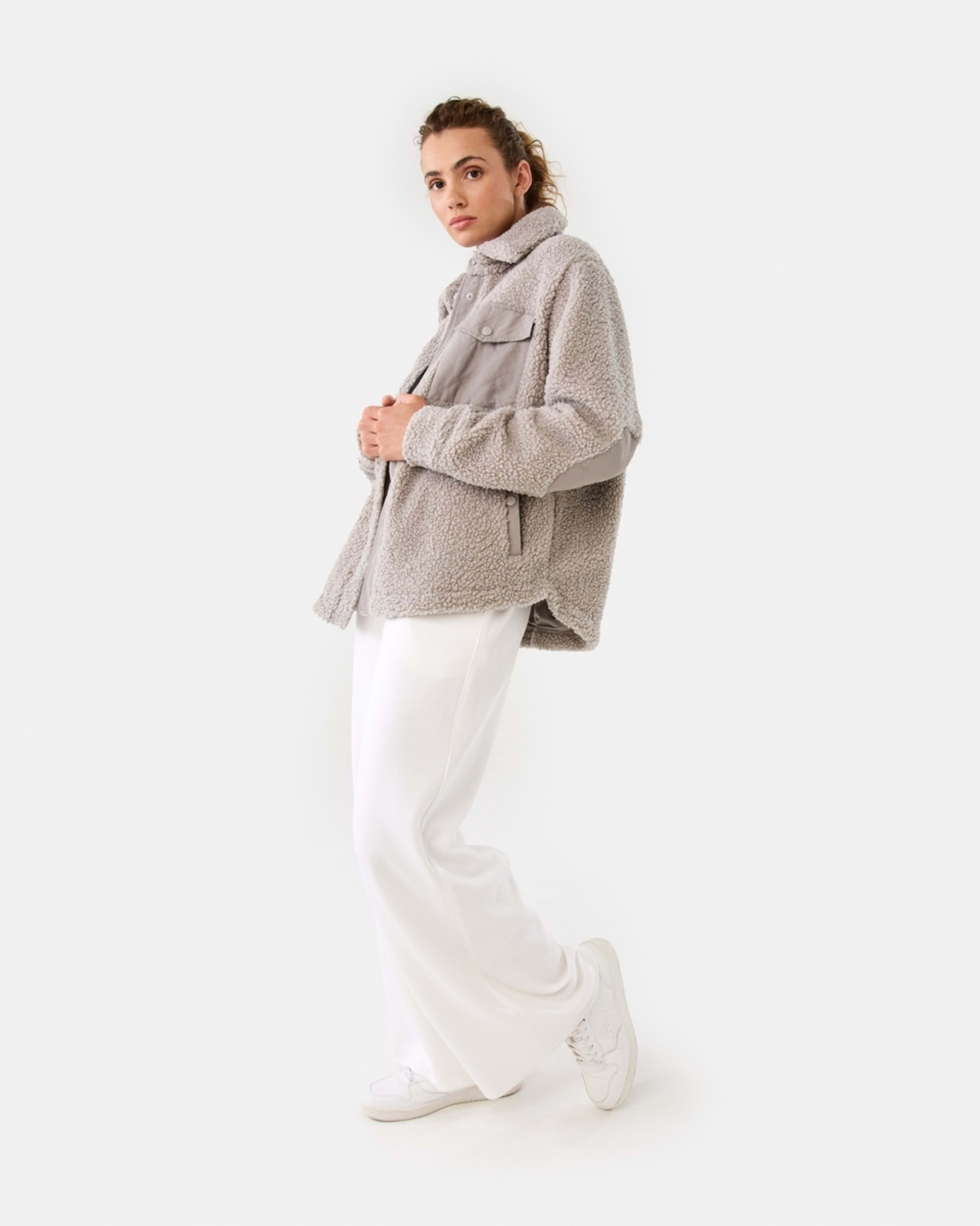 5 Active Womens Sherpa Jacket Porp Gry, 5 of 10