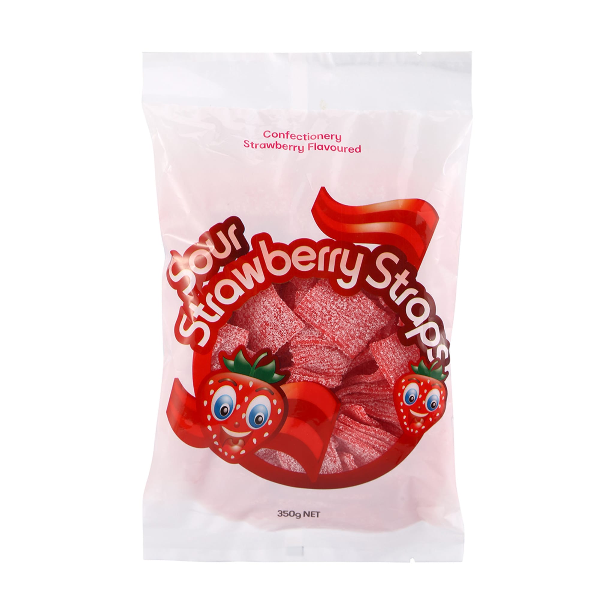 Sour Strawberry Straps 350g Kmart NZ