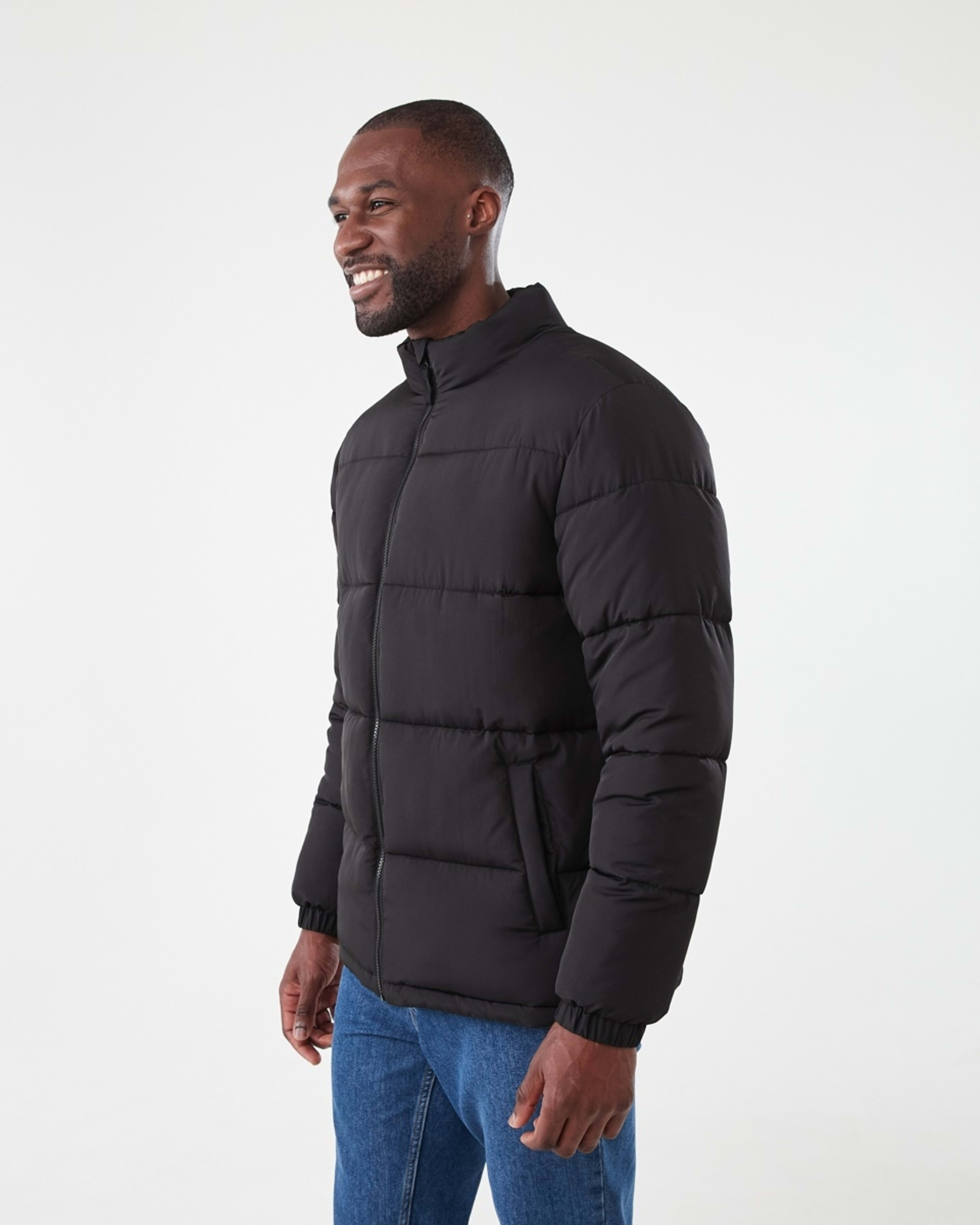 3 Funnel Neck Puffer Jacket Black, 3 of 7