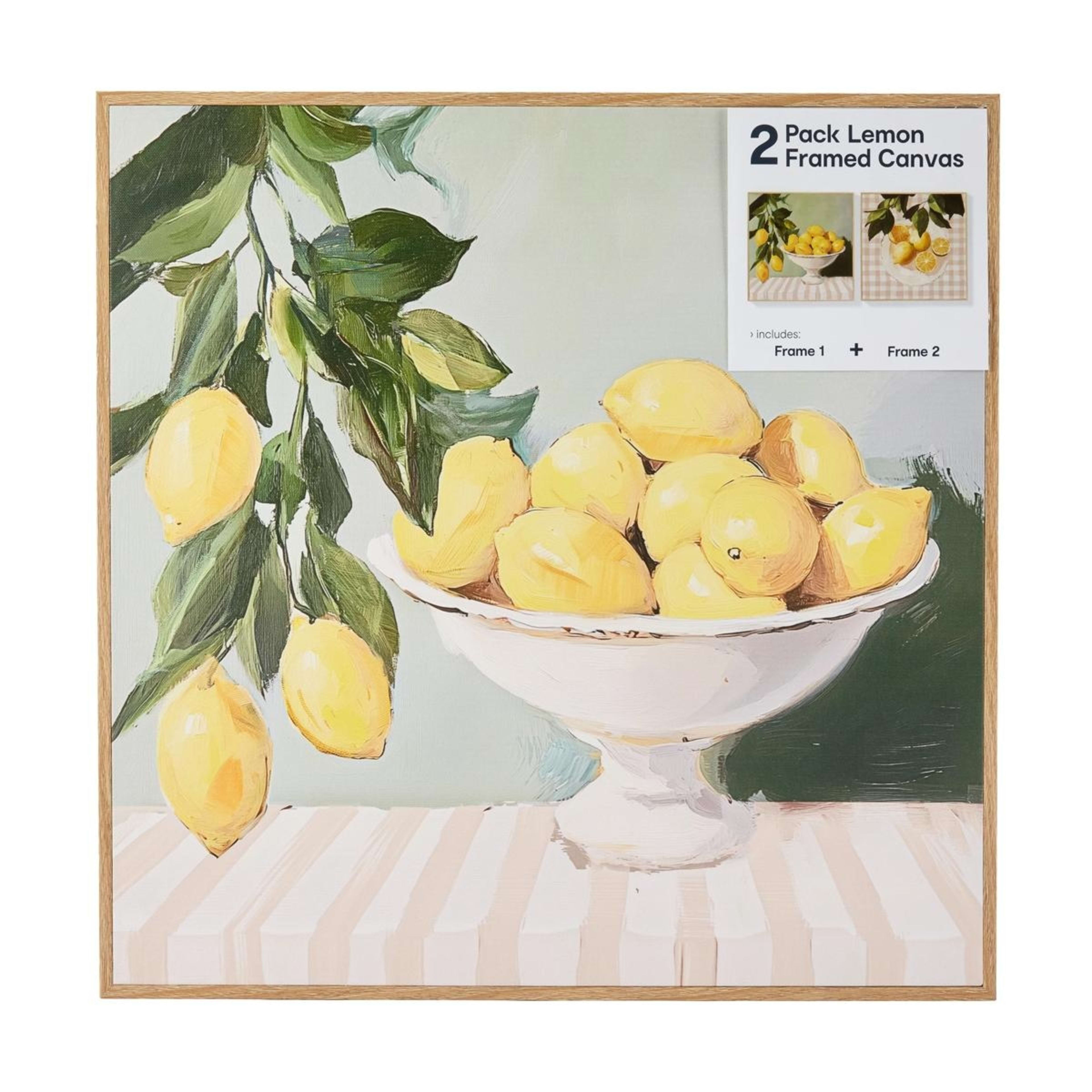 5 2 Pack Lemon Framed Canvas, 5 of 6