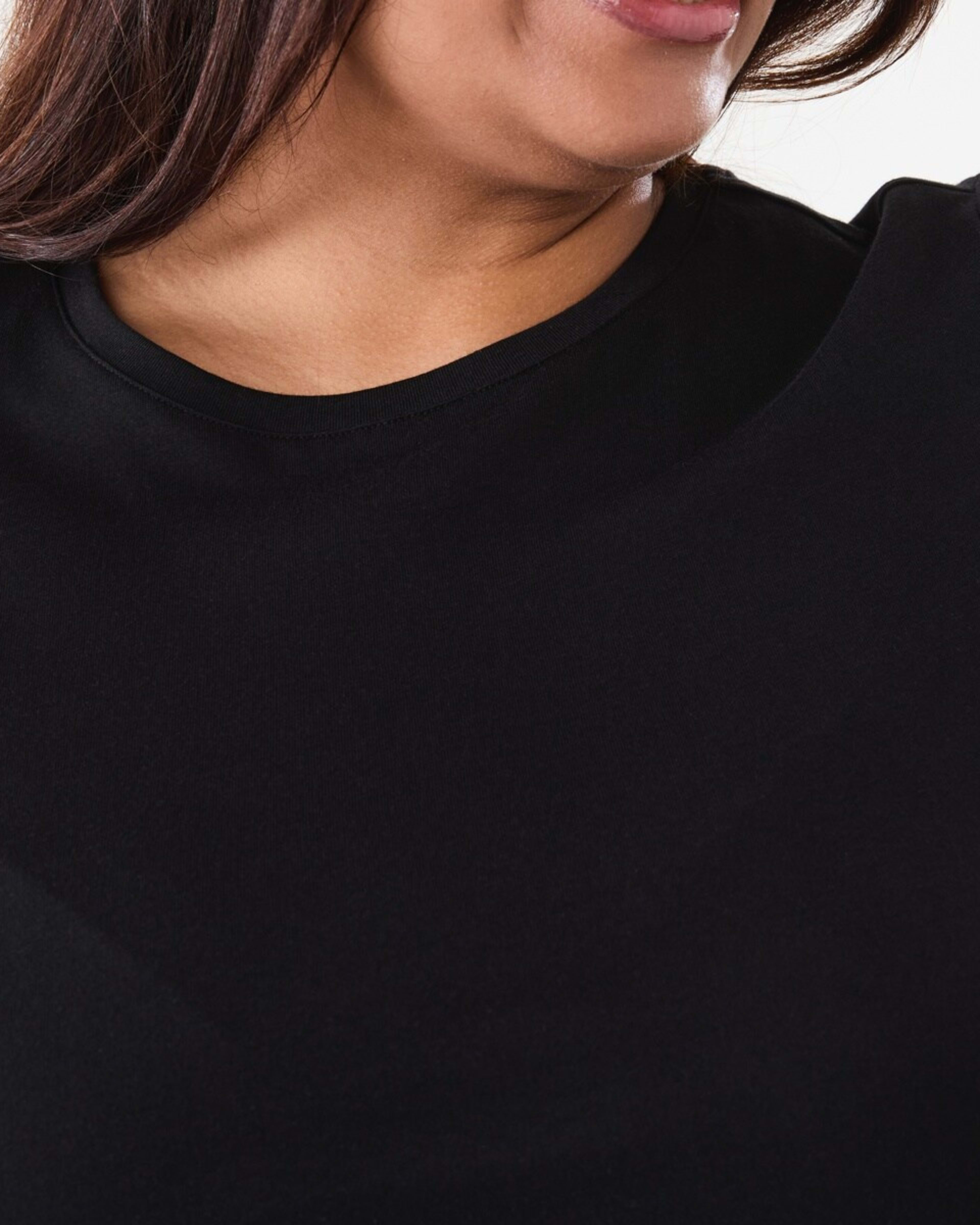 5 Curve Short Sleeve Peplum Top Black, 5 of 6